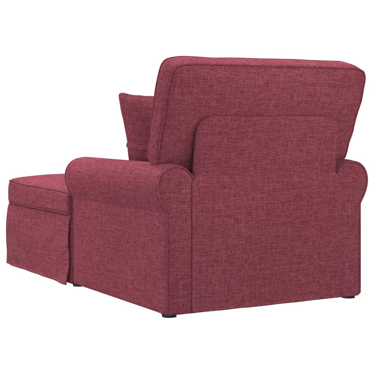 Chaise Lounge met Rok met kussen met kussen 3 pcs Wijnrood Stof is nu te koop bij PeponiXL, paradijselijk wonen!