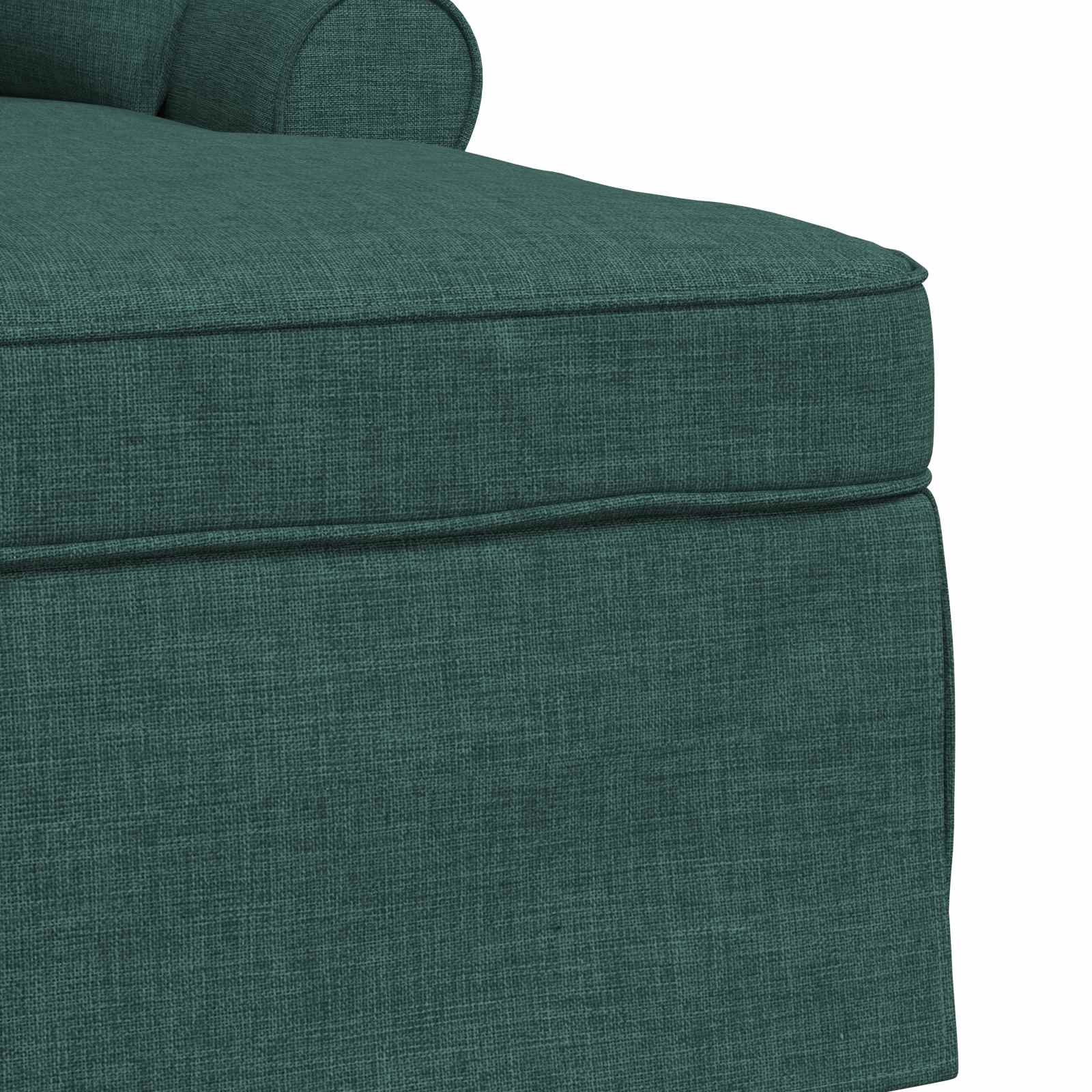 Chaise Lounge met Rok met kussen 3 pcs Donkergroen Stof is nu te koop bij PeponiXL, paradijselijk wonen!