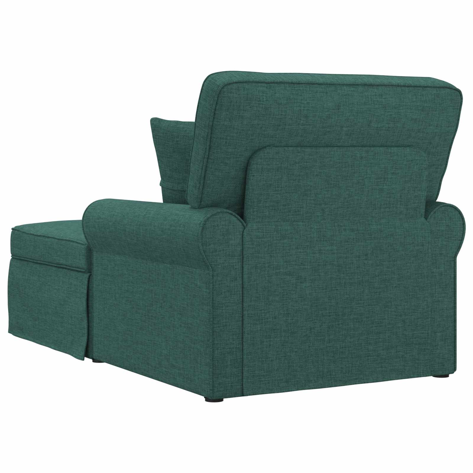 Chaise Lounge met Rok met kussen 3 pcs Donkergroen Stof is nu te koop bij PeponiXL, paradijselijk wonen!