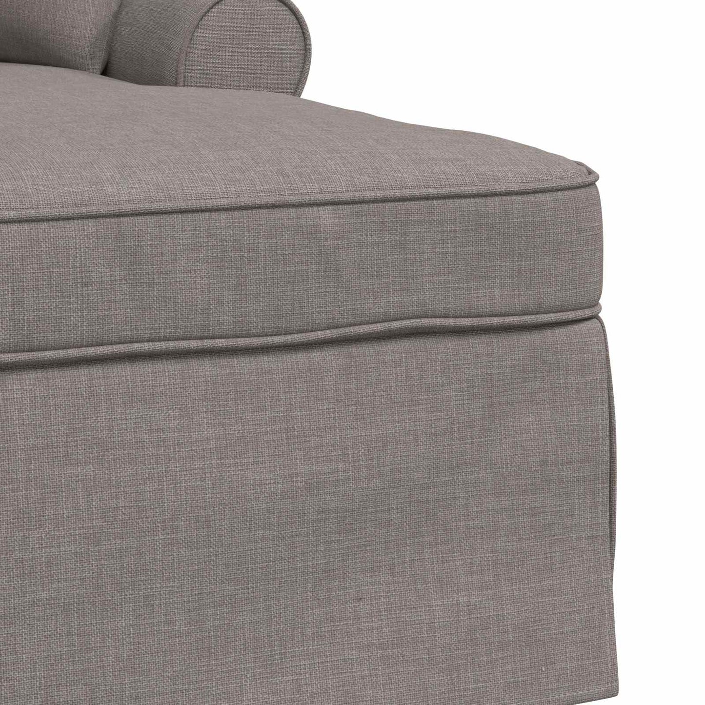 Chaise Lounge met Rok met kussen met kussen 3 pcs Taupe Stof is nu te koop bij PeponiXL, paradijselijk wonen!