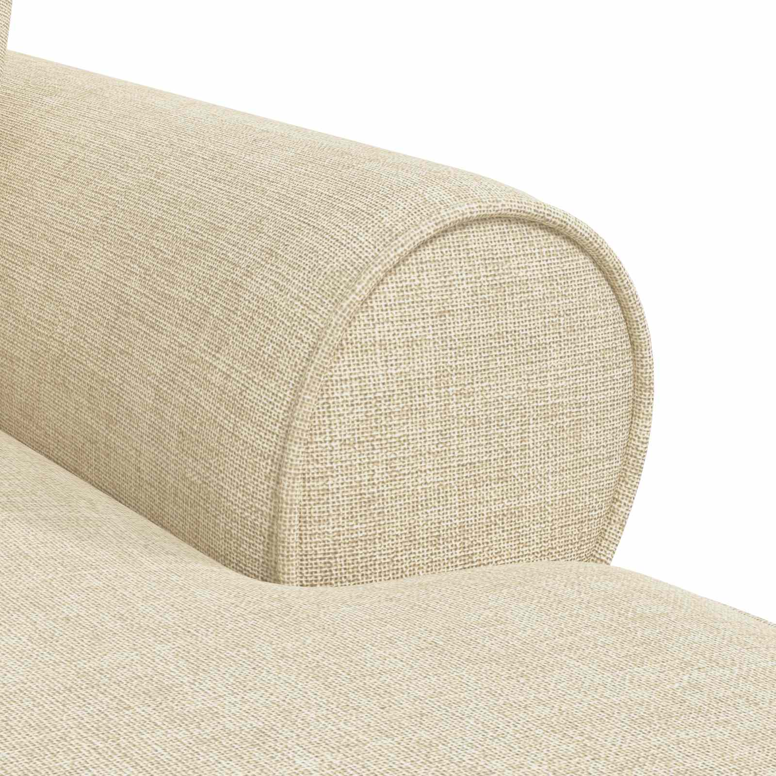 Chaise Lounge met Rok met kussen met kussen 3 pcs Crème Stof is nu te koop bij PeponiXL, paradijselijk wonen!