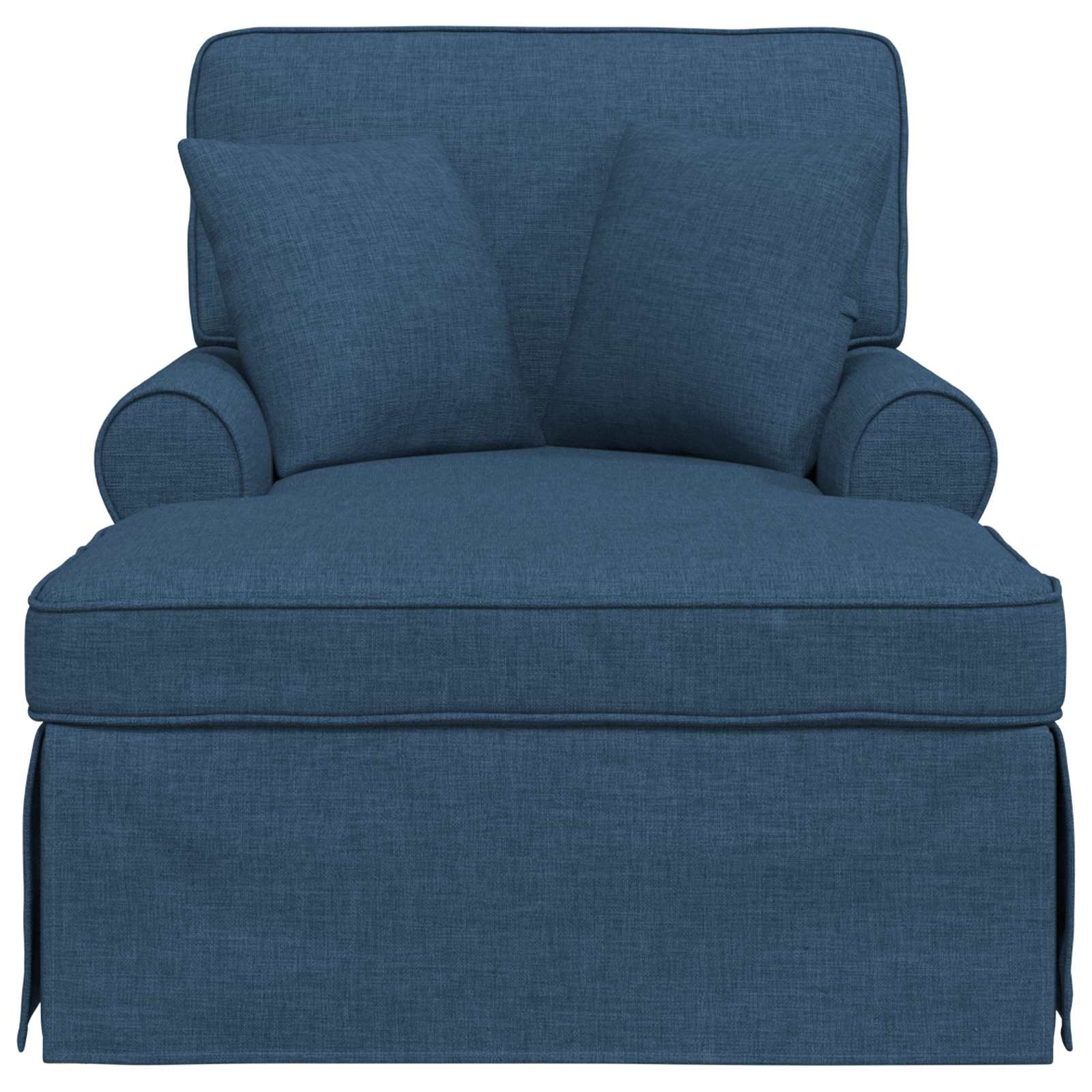 Chaise Lounge met Rok met kussen met kussen 3 pcs Blauw Stof is nu te koop bij PeponiXL, paradijselijk wonen!
