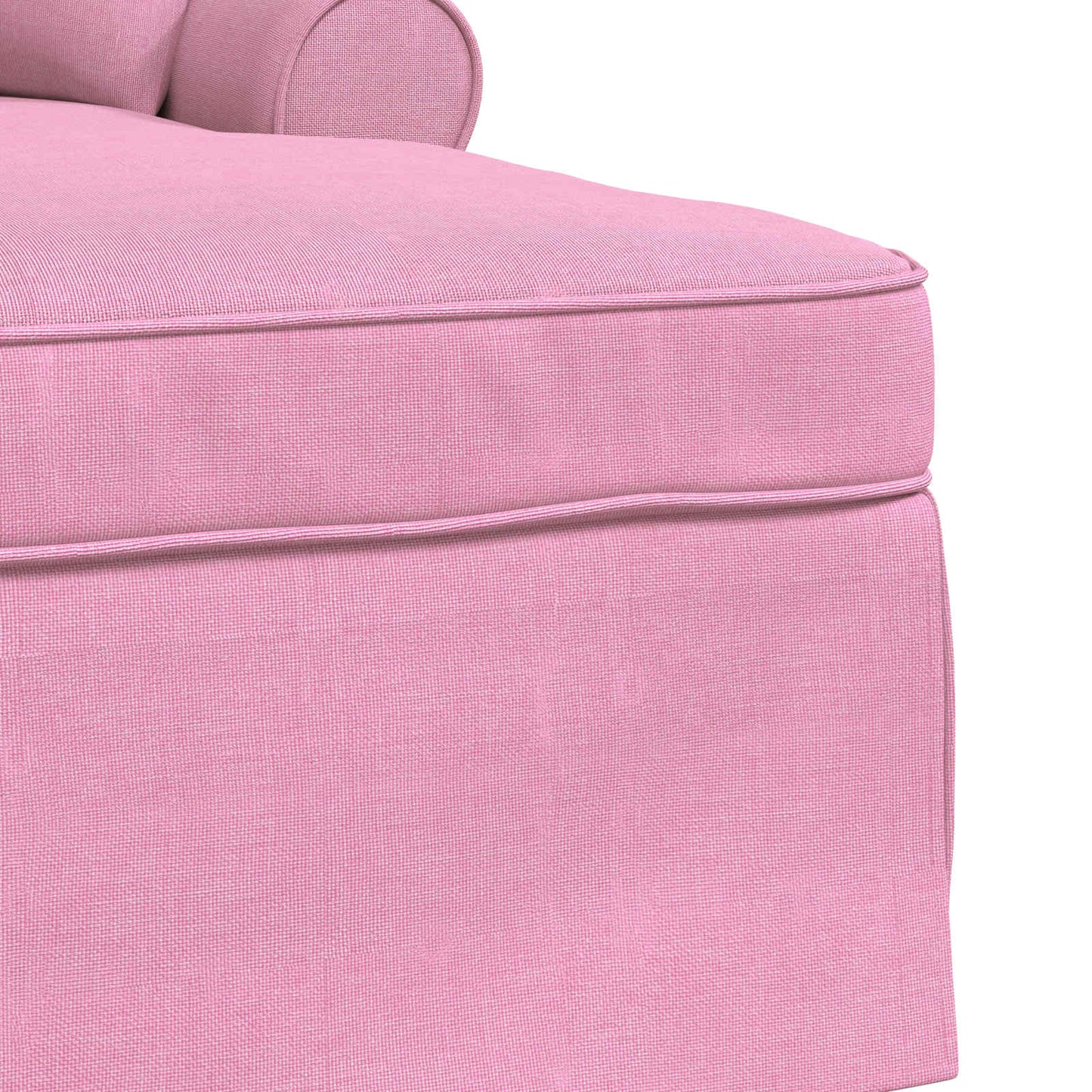 Chaise Lounge met Rok met kussen met kussen 3 pcs Roze Stof is nu te koop bij PeponiXL, paradijselijk wonen!