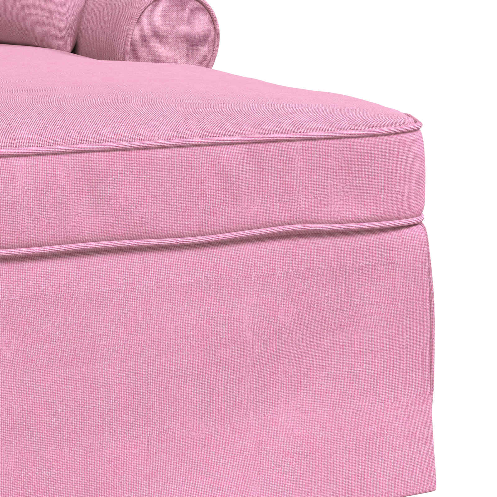 Chaise Lounge met Rok met kussen met kussen 3 pcs Roze Stof is nu te koop bij PeponiXL, paradijselijk wonen!