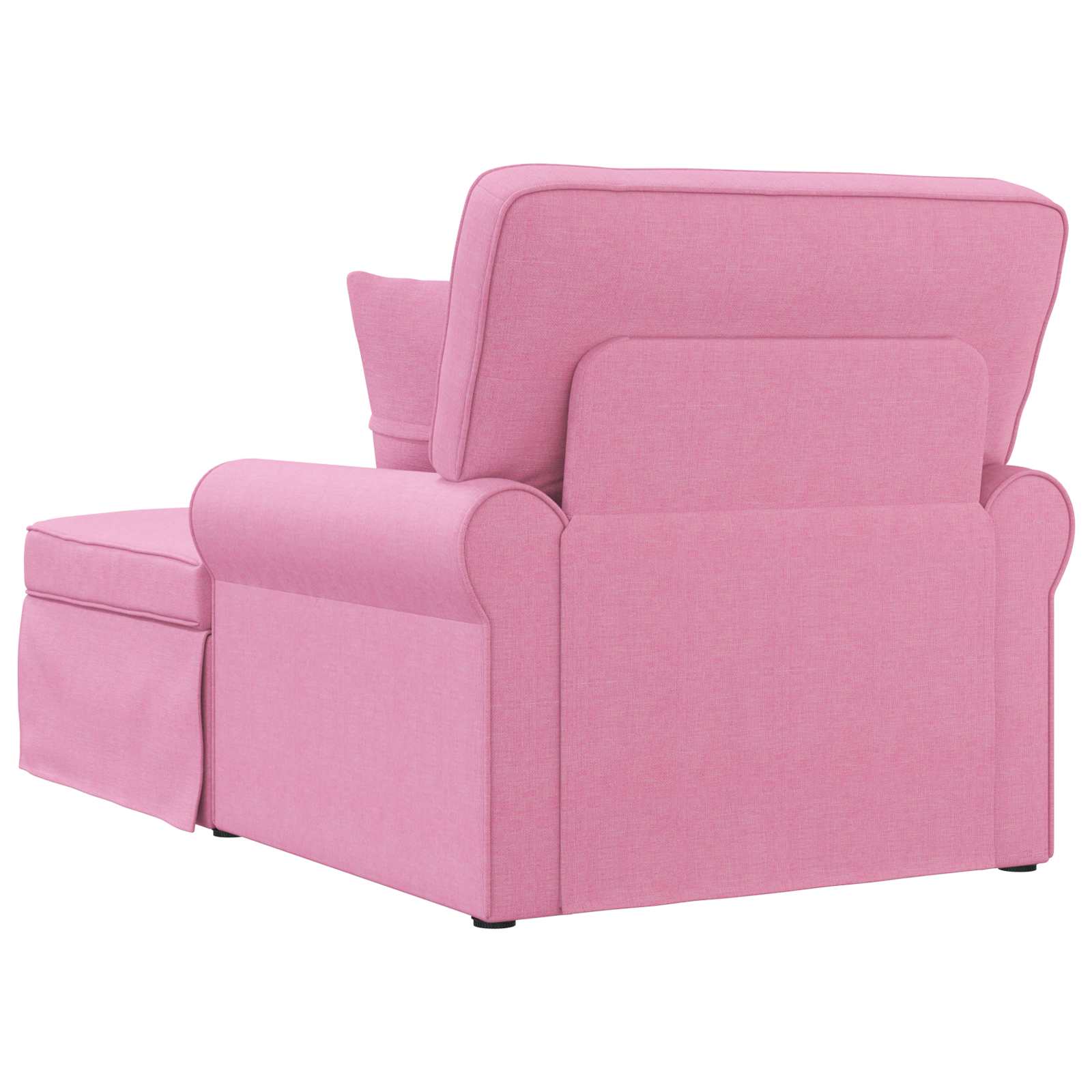 Chaise Lounge met Rok met kussen met kussen 3 pcs Roze Stof is nu te koop bij PeponiXL, paradijselijk wonen!