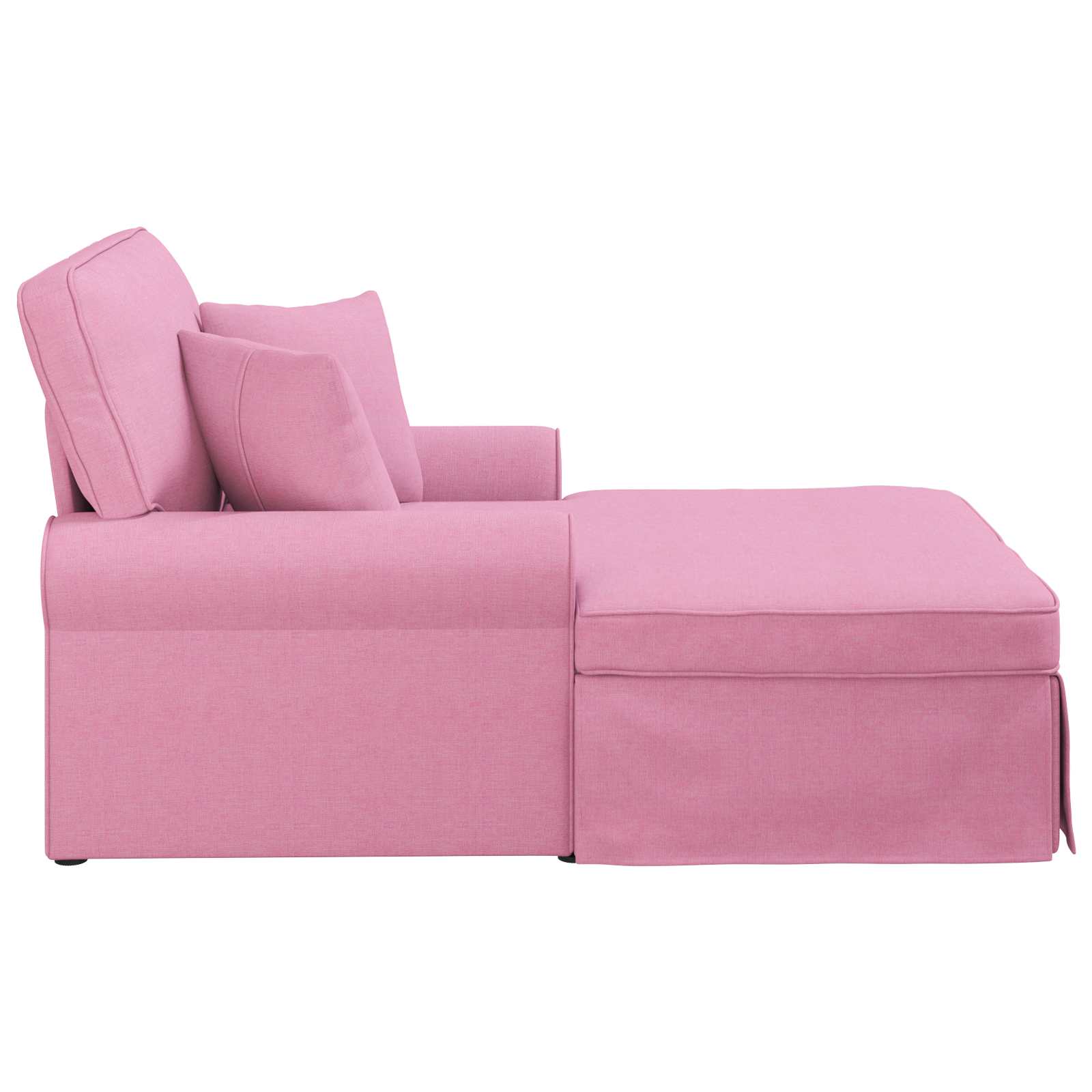 Chaise Lounge met Rok met kussen met kussen 3 pcs Roze Stof is nu te koop bij PeponiXL, paradijselijk wonen!