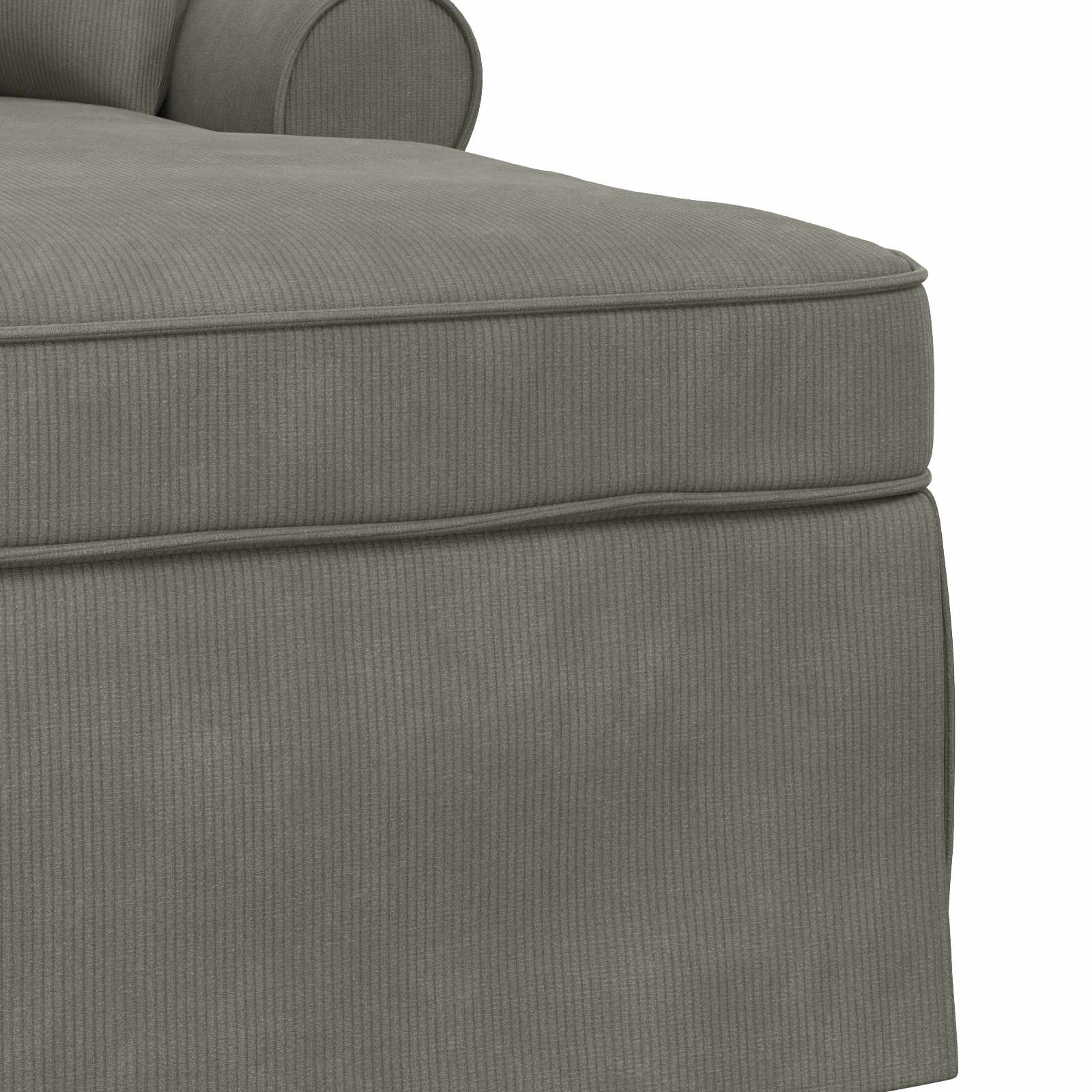Chaise Lounge met Rok met kussen 3 pcs Lichtgrijs Katoen Stof is nu te koop bij PeponiXL, paradijselijk wonen!