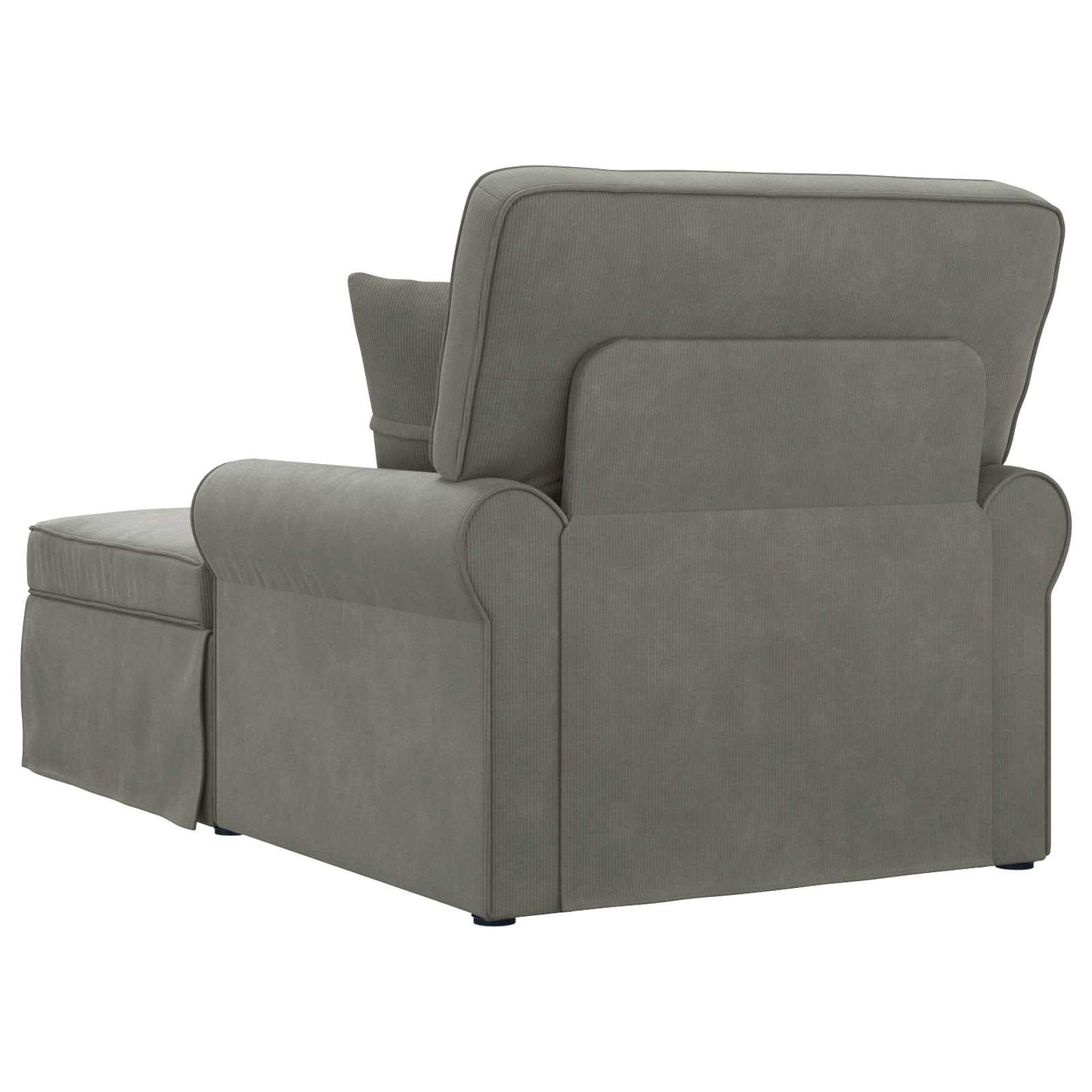 Chaise Lounge met Rok met kussen 3 pcs Lichtgrijs Katoen Stof is nu te koop bij PeponiXL, paradijselijk wonen!