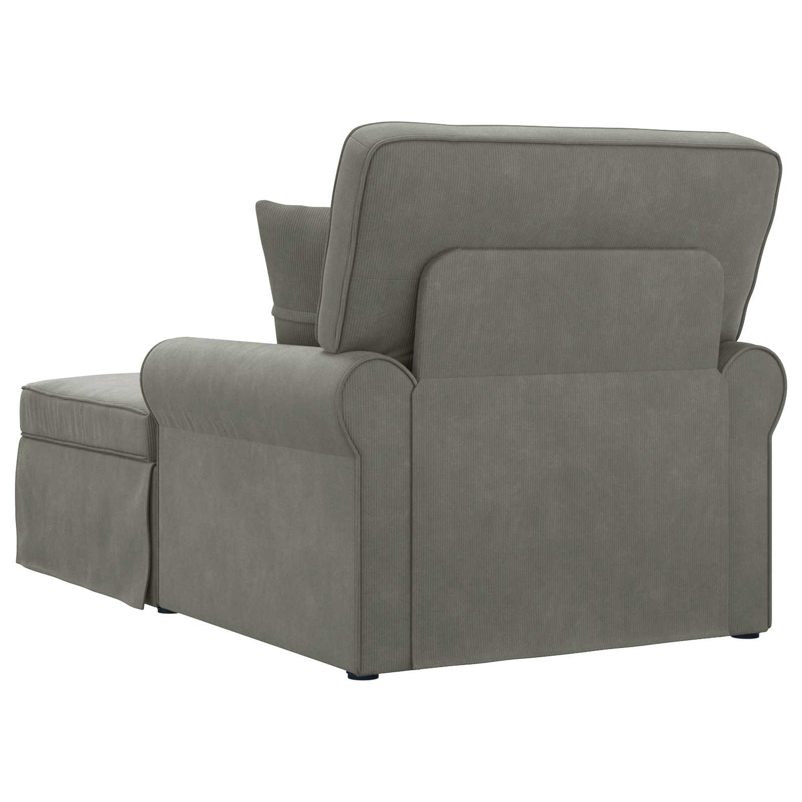 Chaise Lounge met Rok met kussen 3 pcs Lichtgrijs Katoen Stof is nu te koop bij PeponiXL, paradijselijk wonen!