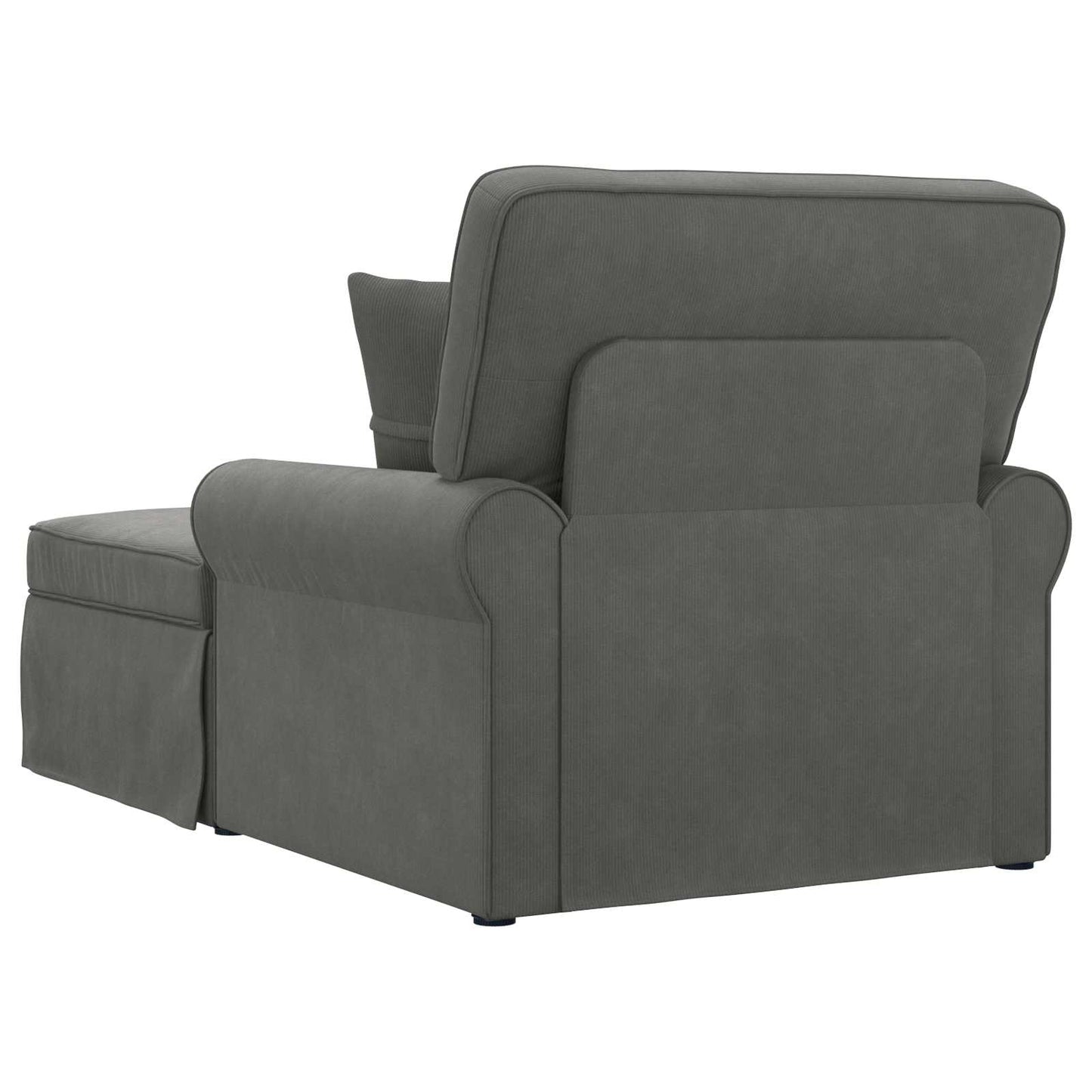 Chaise Lounge met Rok met kussen 3 pcs Donkergrijs Katoen Stof is nu te koop bij PeponiXL, paradijselijk wonen!