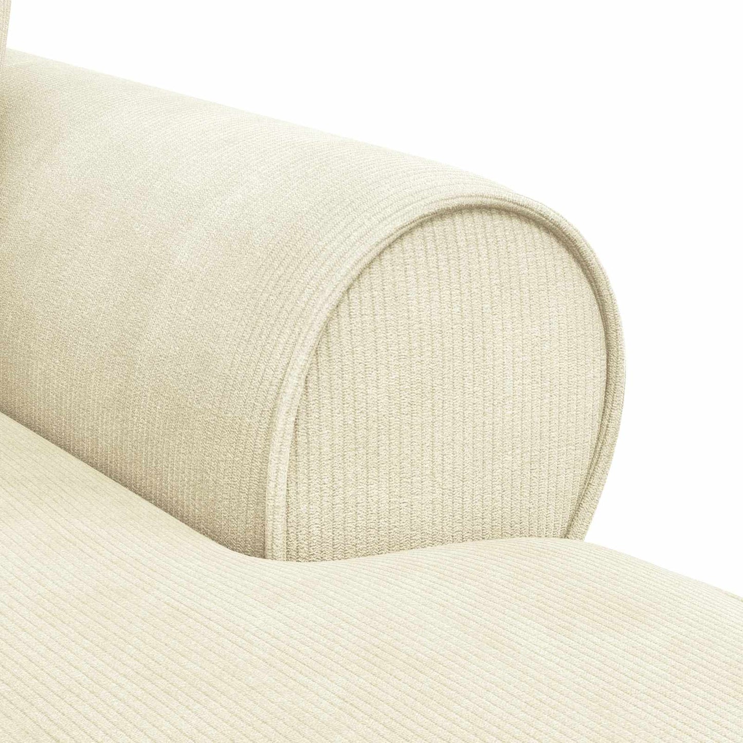 Chaise Lounge met Rok met kussen 3 pcs Crème Katoen Stof is nu te koop bij PeponiXL, paradijselijk wonen!