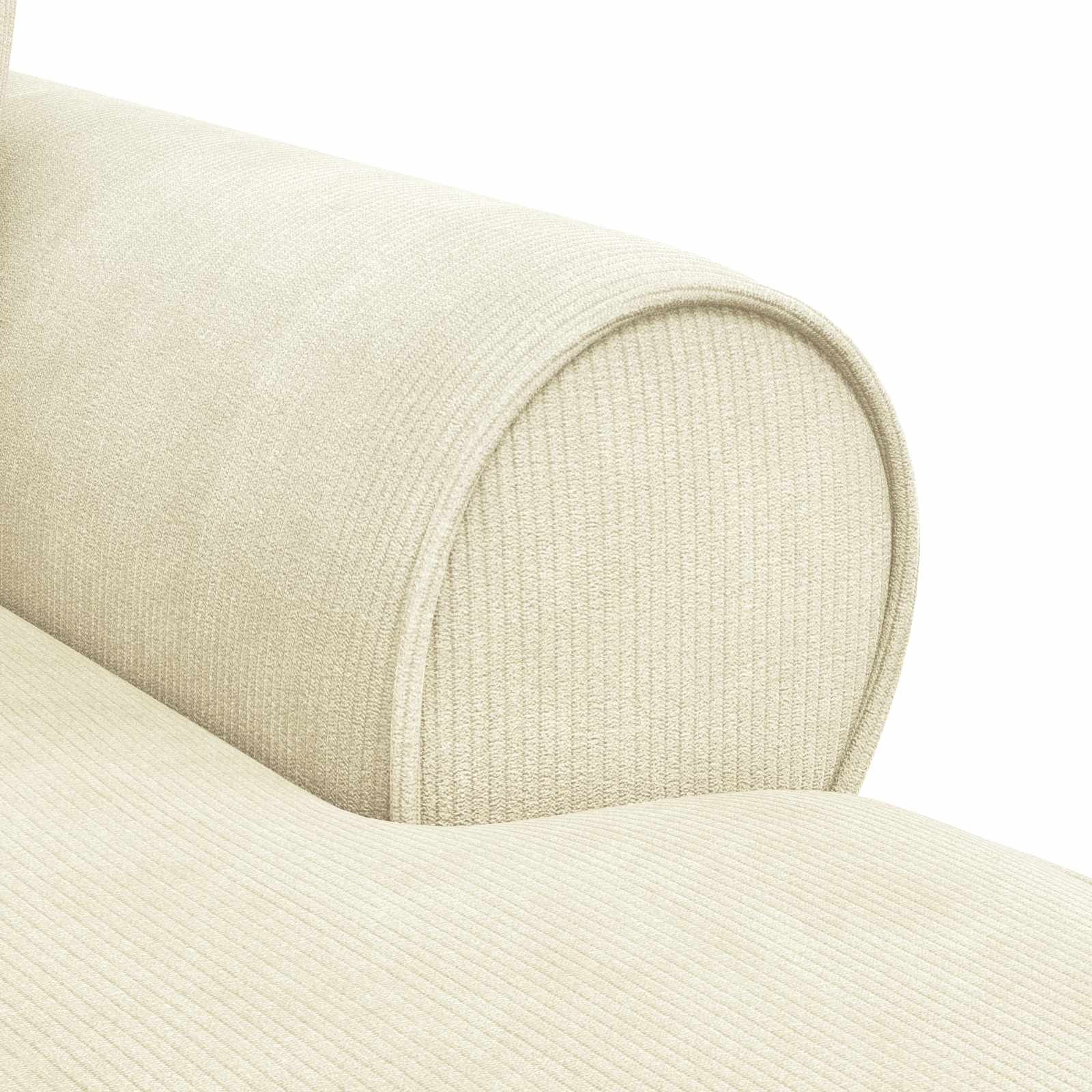 Chaise Lounge met Rok met kussen 3 pcs Crème Katoen Stof is nu te koop bij PeponiXL, paradijselijk wonen!