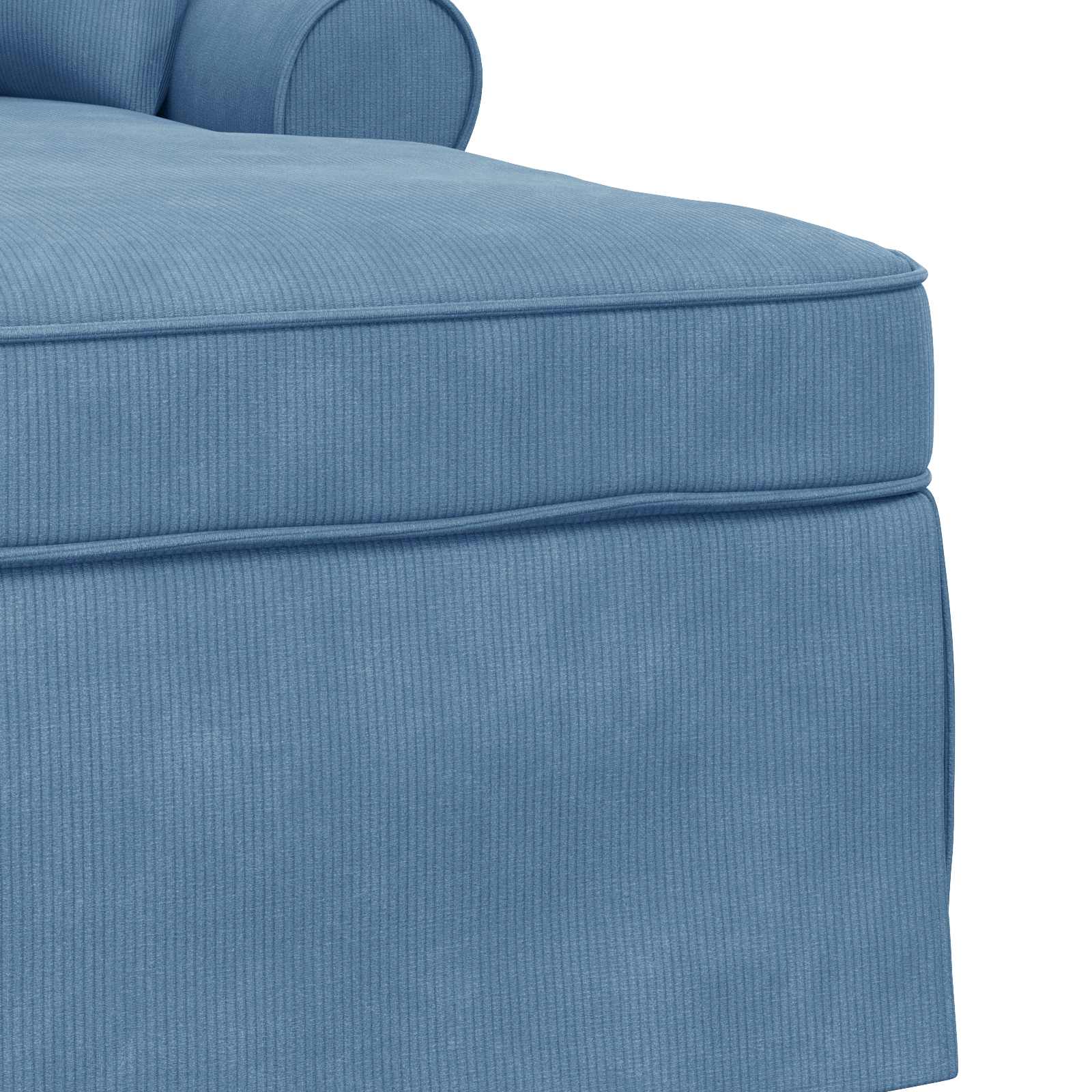 Chaise Lounge met Rok met kussen 3 pcs Blauw Katoen Stof is nu te koop bij PeponiXL, paradijselijk wonen!