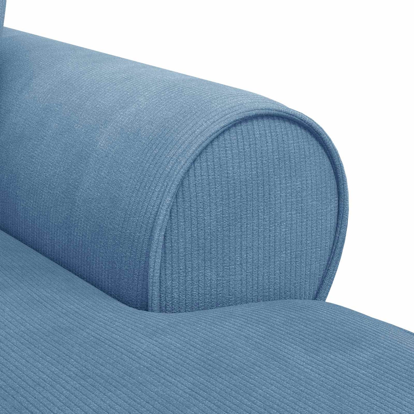 Chaise Lounge met Rok met kussen 3 pcs Blauw Katoen Stof is nu te koop bij PeponiXL, paradijselijk wonen!