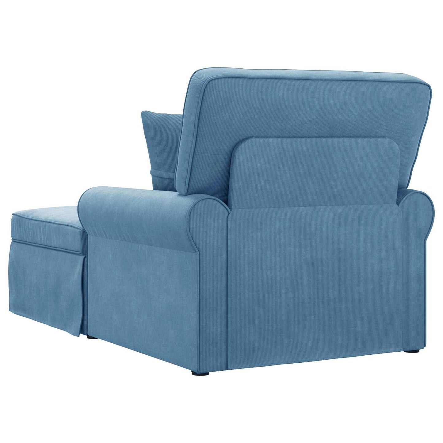 Chaise Lounge met Rok met kussen 3 pcs Blauw Katoen Stof is nu te koop bij PeponiXL, paradijselijk wonen!