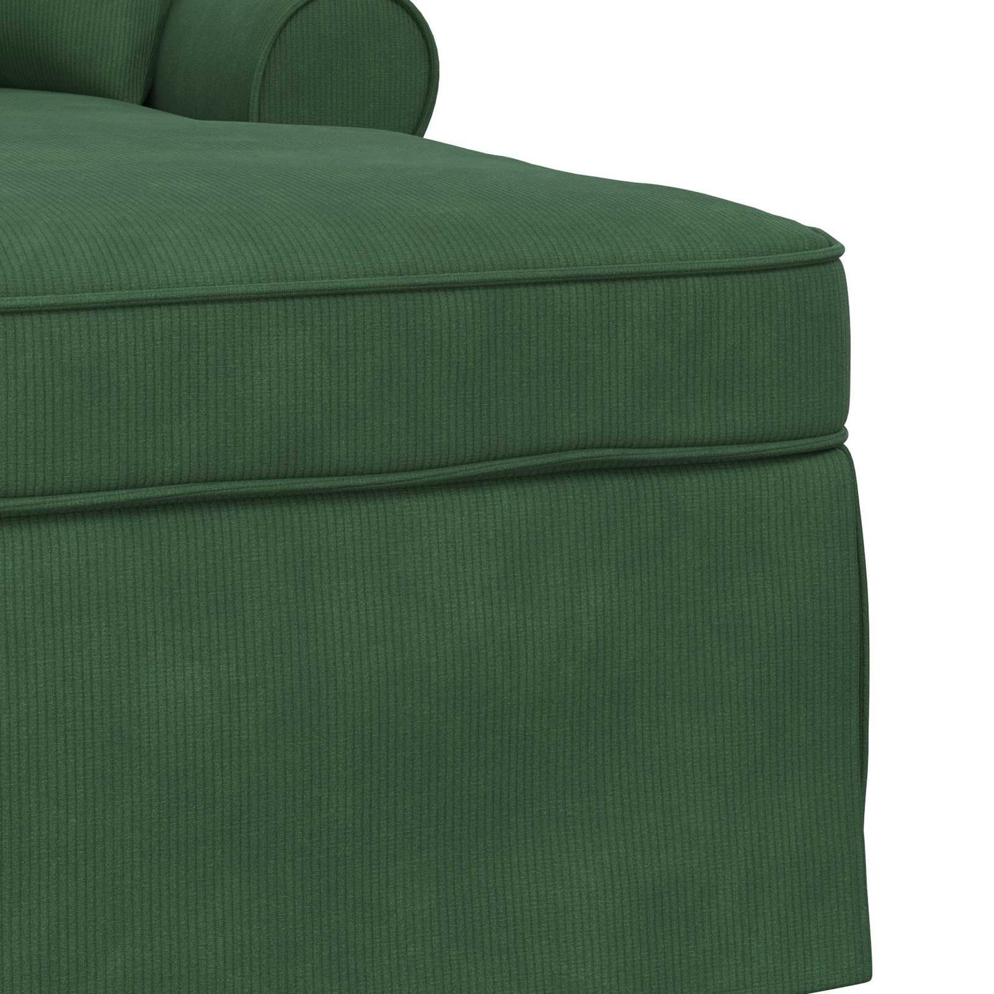 Chaise Lounge met Rok met kussen 3 pcs Jungle Groen Katoen Stof is nu te koop bij PeponiXL, paradijselijk wonen!