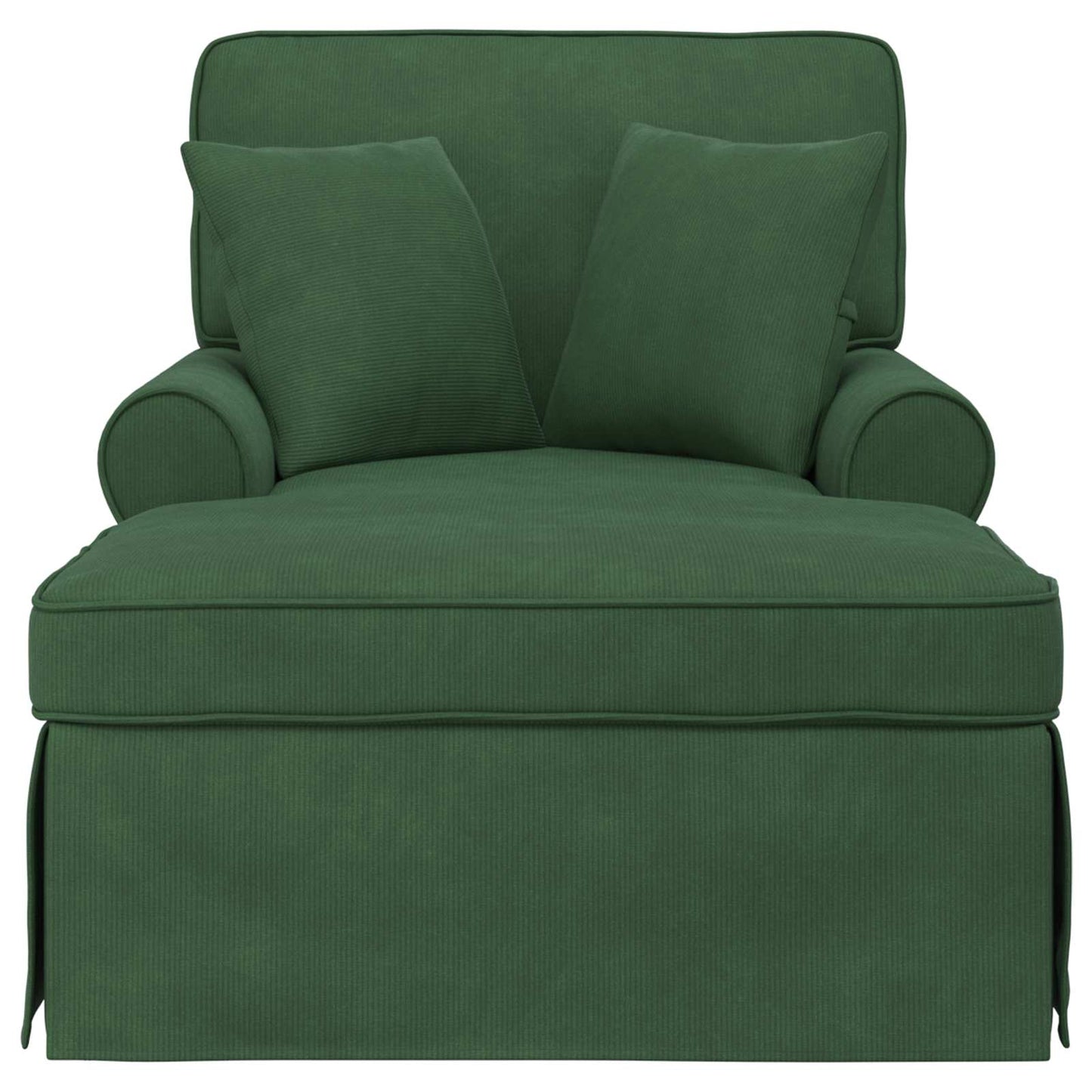 Chaise Lounge met Rok met kussen 3 pcs Jungle Groen Katoen Stof is nu te koop bij PeponiXL, paradijselijk wonen!