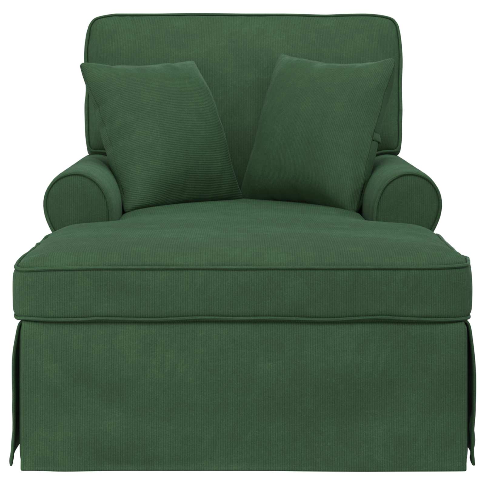 Chaise Lounge met Rok met kussen 3 pcs Jungle Groen Katoen Stof is nu te koop bij PeponiXL, paradijselijk wonen!