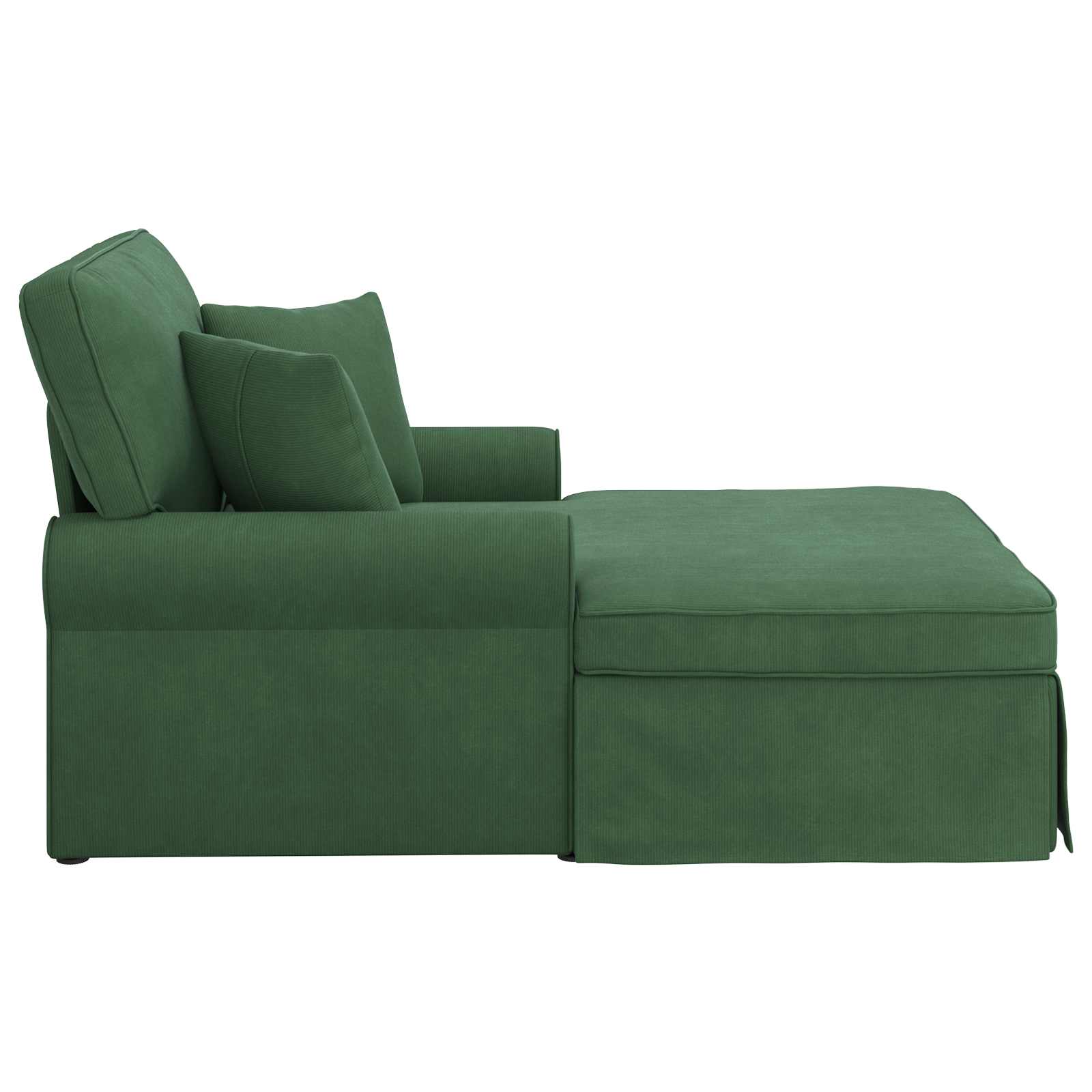 Chaise Lounge met Rok met kussen 3 pcs Jungle Groen Katoen Stof is nu te koop bij PeponiXL, paradijselijk wonen!