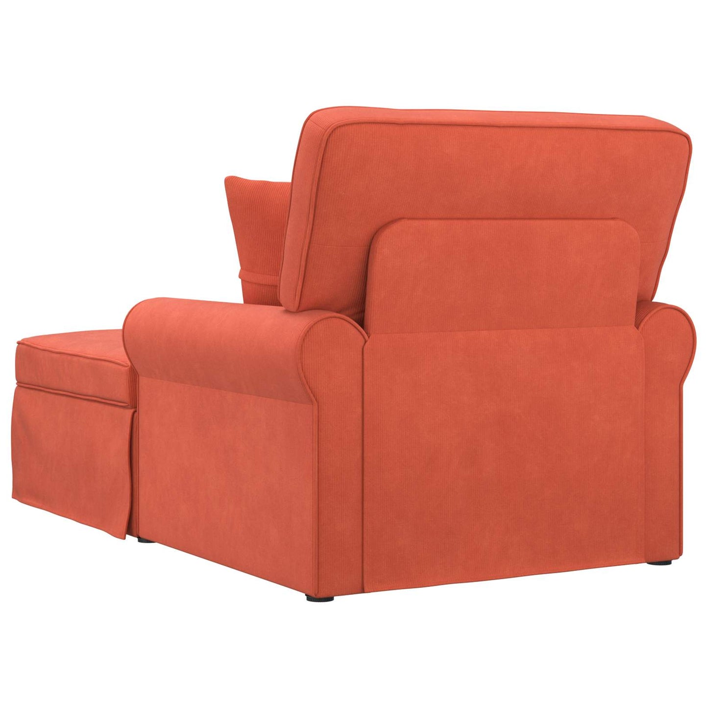 Chaise Lounge met Rok met kussen 3 pcs Rood-oranje Katoen Stof is nu te koop bij PeponiXL, paradijselijk wonen!