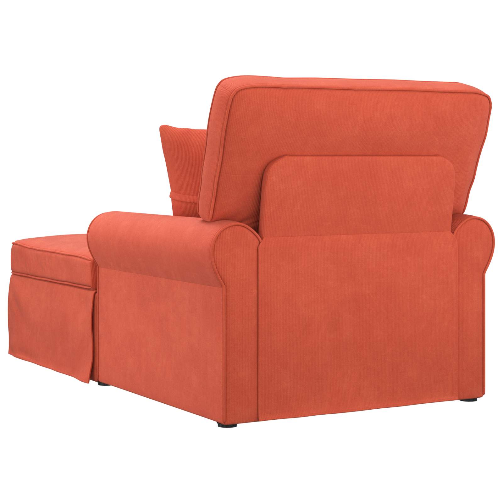 Chaise Lounge met Rok met kussen 3 pcs Rood-oranje Katoen Stof is nu te koop bij PeponiXL, paradijselijk wonen!