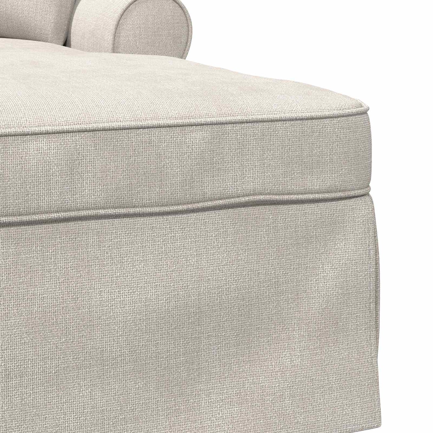 Chaise Lounge met Rok Crèmekleurig 157 x 91 x 91 cm ARES is nu te koop bij PeponiXL, paradijselijk wonen!
