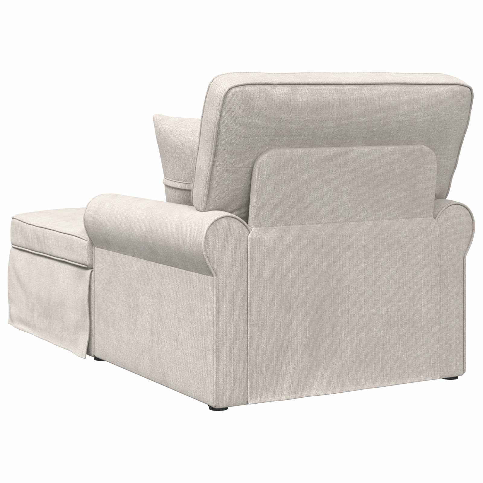 Chaise Lounge met Rok Crèmekleurig 157 x 91 x 91 cm ARES is nu te koop bij PeponiXL, paradijselijk wonen!