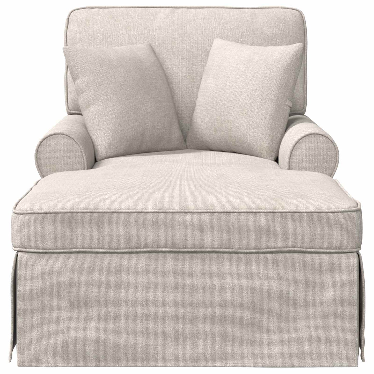 Chaise Lounge met Rok Crèmekleurig 157 x 91 x 91 cm ARES is nu te koop bij PeponiXL, paradijselijk wonen!