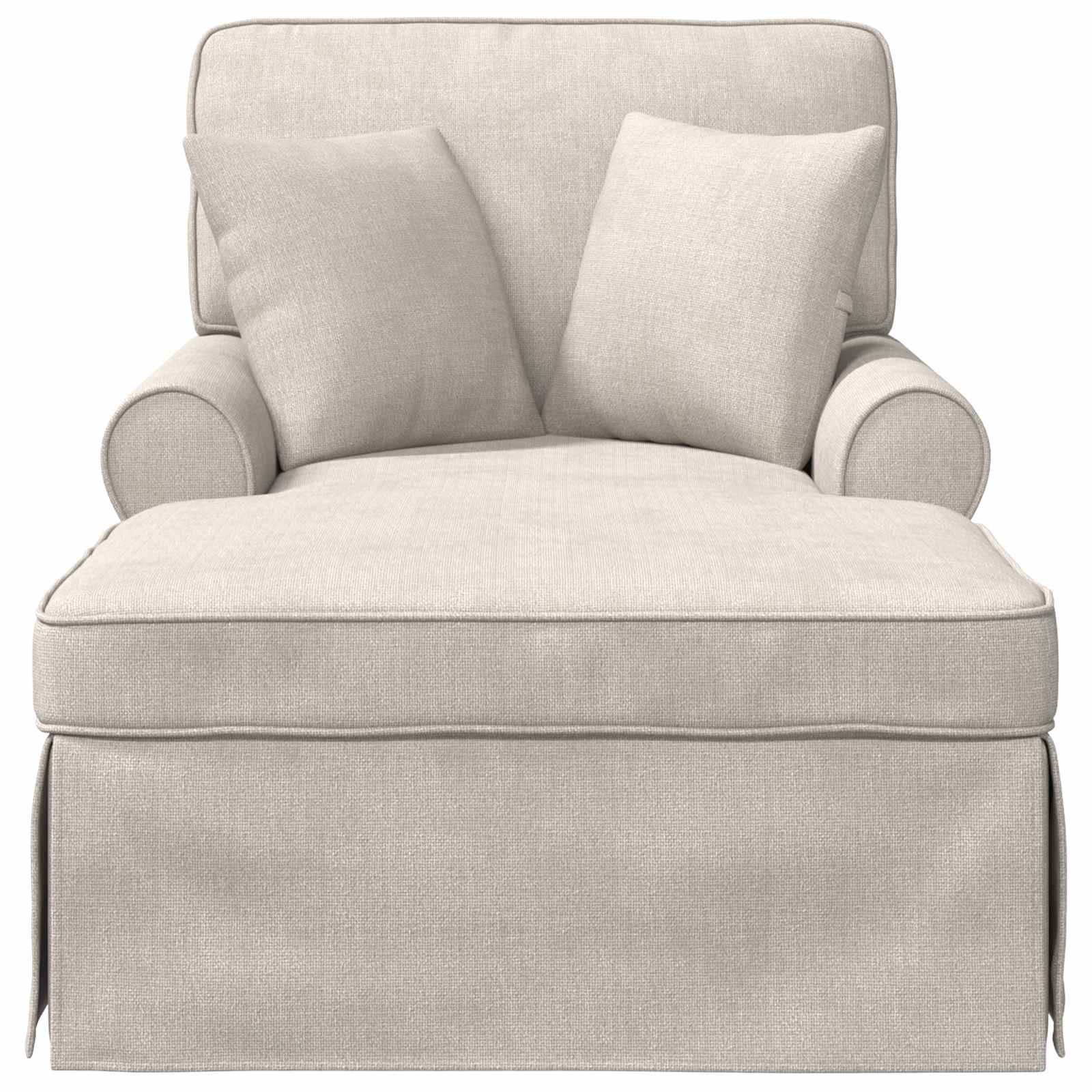 Chaise Lounge met Rok Crèmekleurig 157 x 91 x 91 cm ARES is nu te koop bij PeponiXL, paradijselijk wonen!