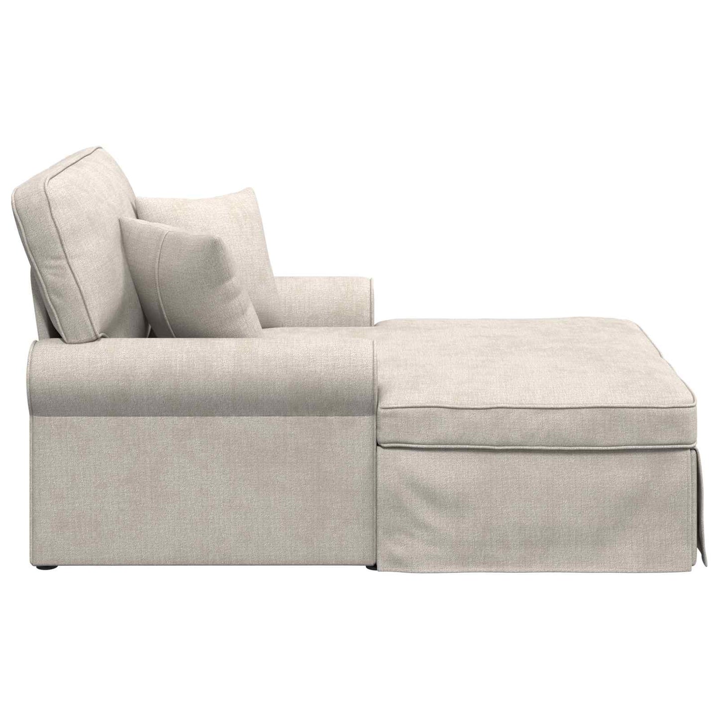 Chaise Lounge met Rok Crèmekleurig 157 x 91 x 91 cm ARES is nu te koop bij PeponiXL, paradijselijk wonen!