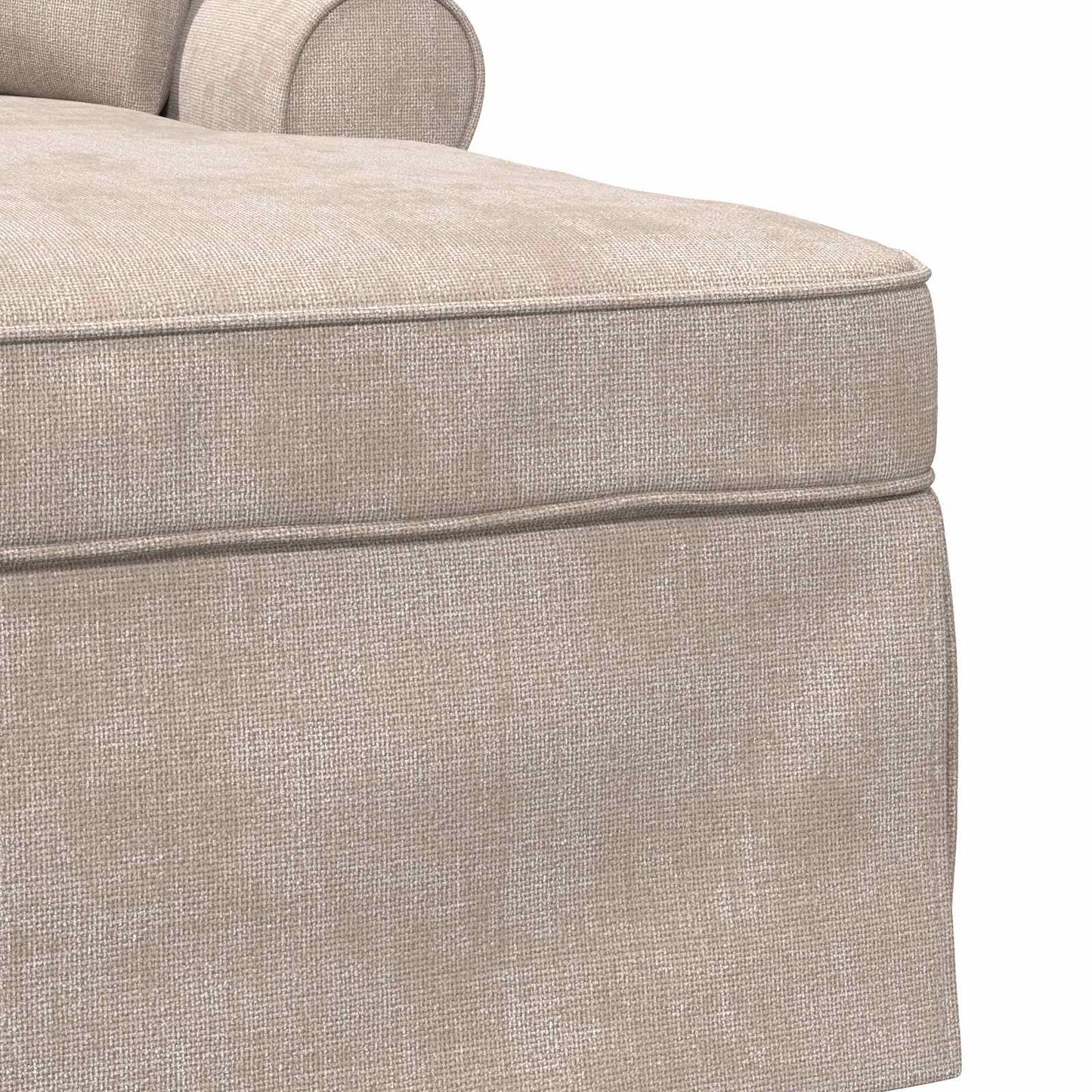 Chaise Lounge met Rok met kussen Beige 157 x 91 x 91 cm ARES is nu te koop bij PeponiXL, paradijselijk wonen!