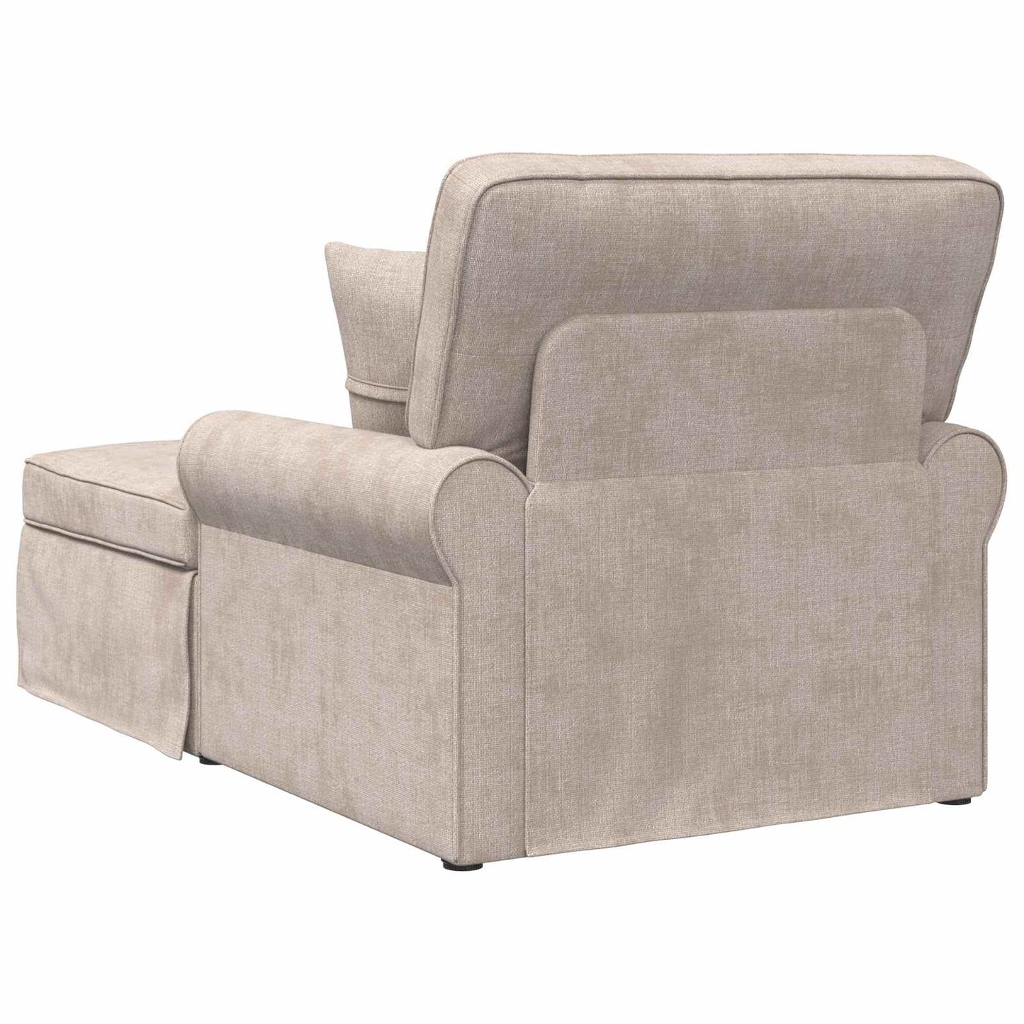 Chaise Lounge met Rok met kussen Beige 157 x 91 x 91 cm ARES is nu te koop bij PeponiXL, paradijselijk wonen!
