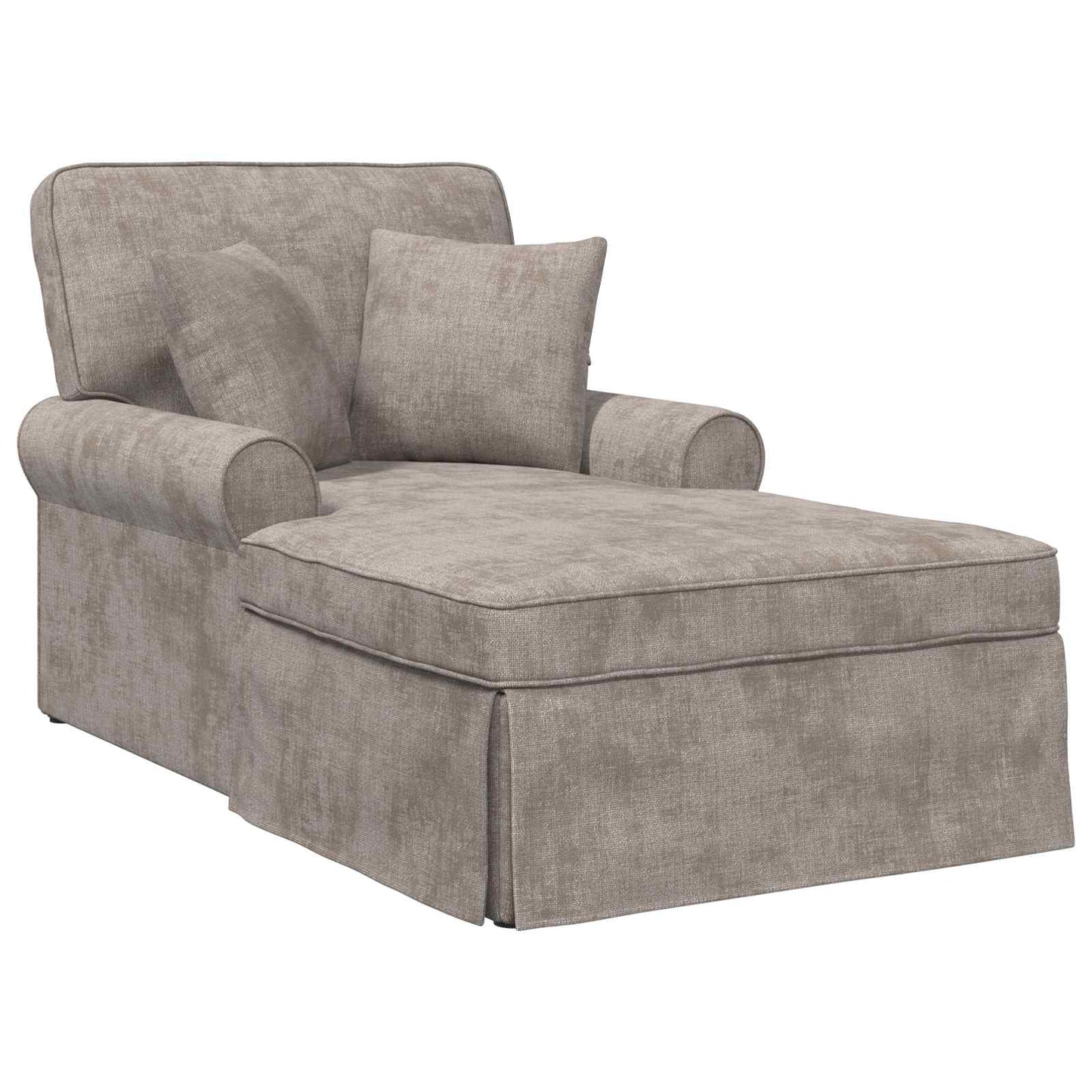 Chaise Lounge met Rok met kussen Zand 157 x 91 x 91 cm ARES is nu te koop bij PeponiXL, paradijselijk wonen!