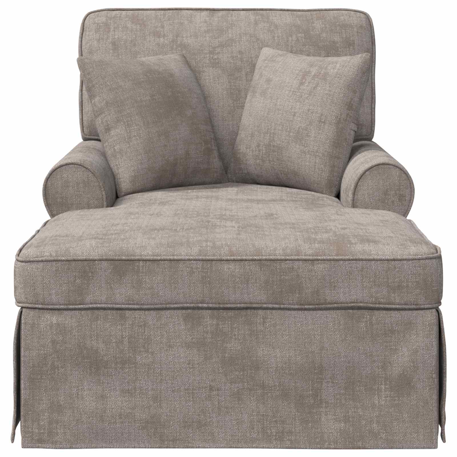 Chaise Lounge met Rok met kussen Zand 157 x 91 x 91 cm ARES is nu te koop bij PeponiXL, paradijselijk wonen!