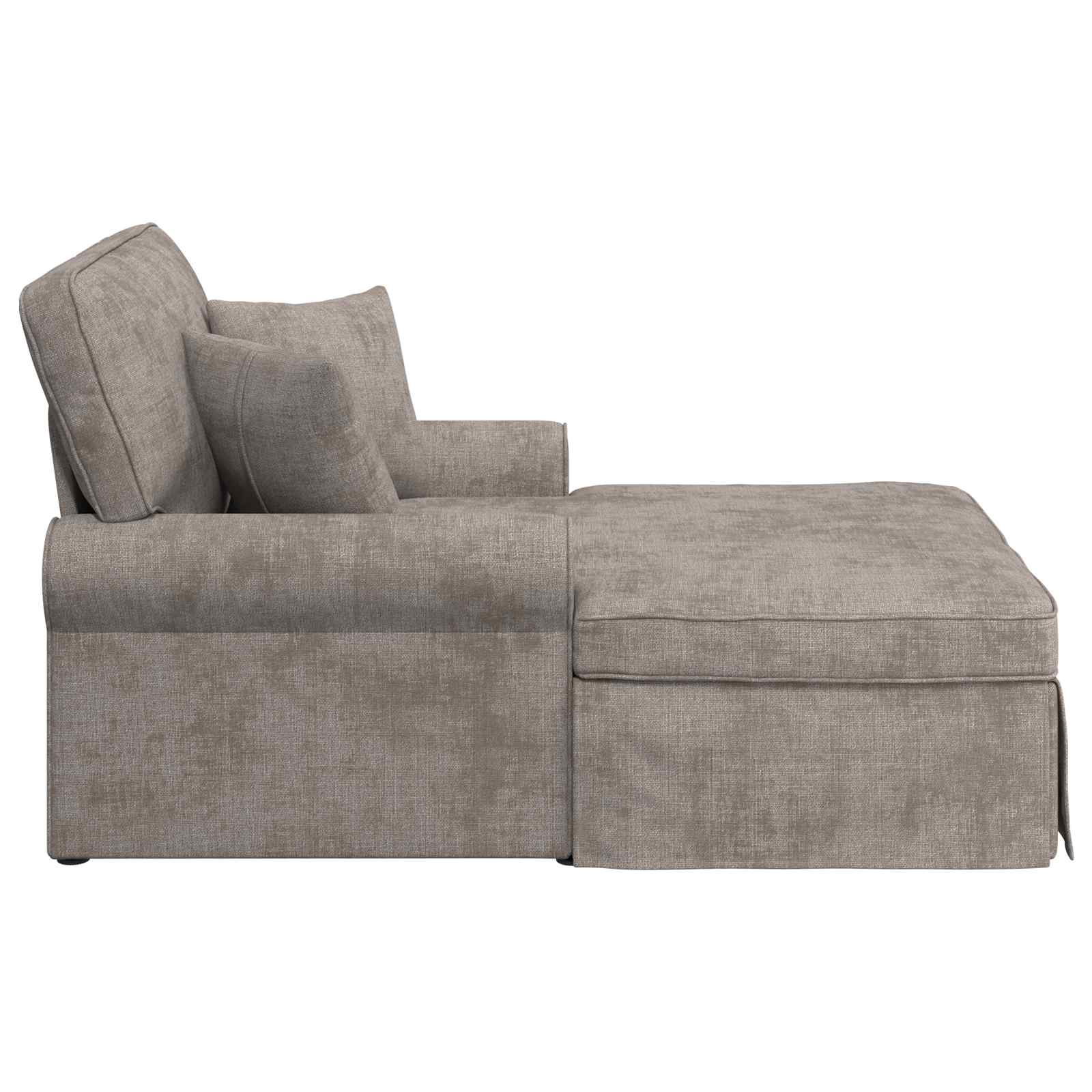 Chaise Lounge met Rok met kussen Zand 157 x 91 x 91 cm ARES is nu te koop bij PeponiXL, paradijselijk wonen!