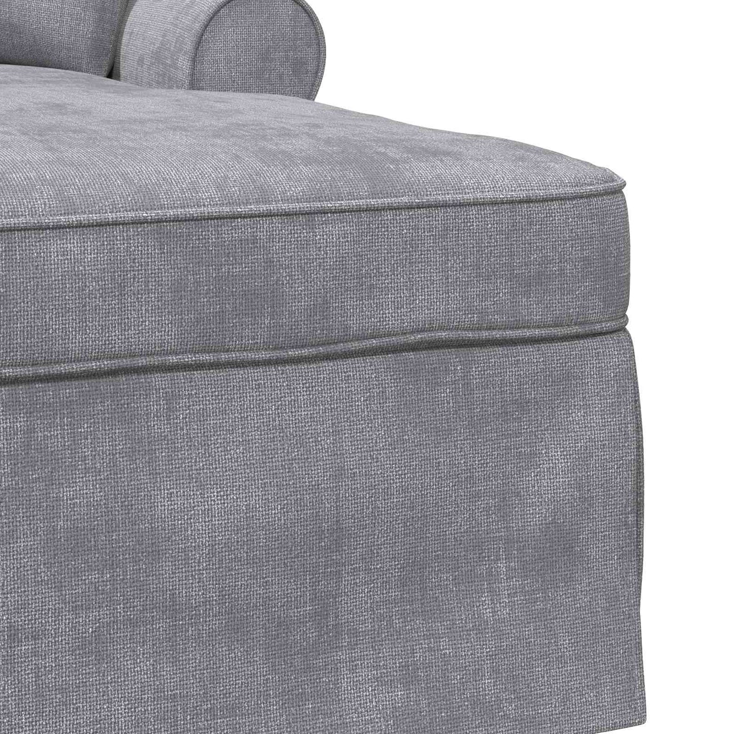 Chaise Lounge met Rok Lichtgrijs 157 x 91 x 91 cm ARES is nu te koop bij PeponiXL, paradijselijk wonen!