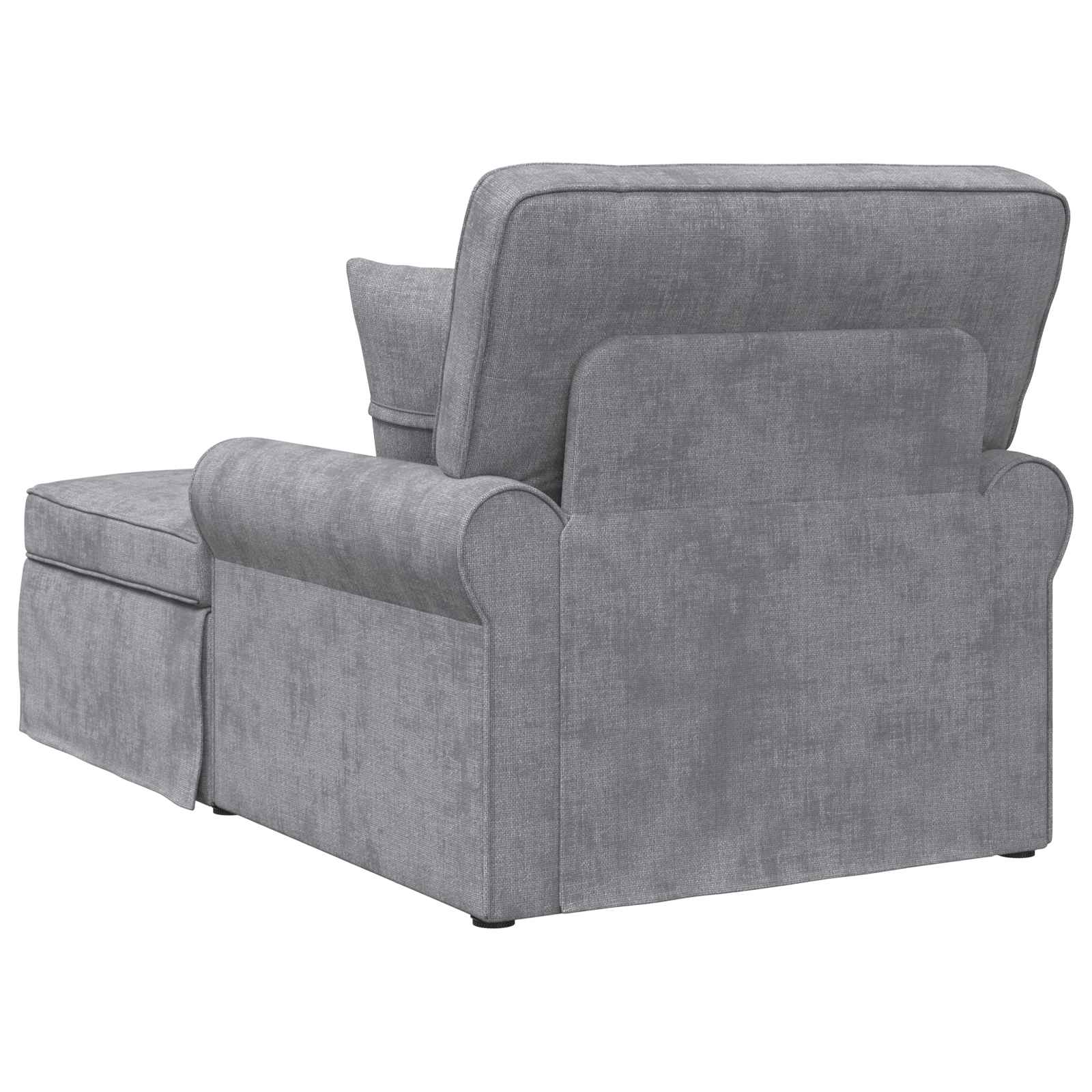Chaise Lounge met Rok Lichtgrijs 157 x 91 x 91 cm ARES is nu te koop bij PeponiXL, paradijselijk wonen!
