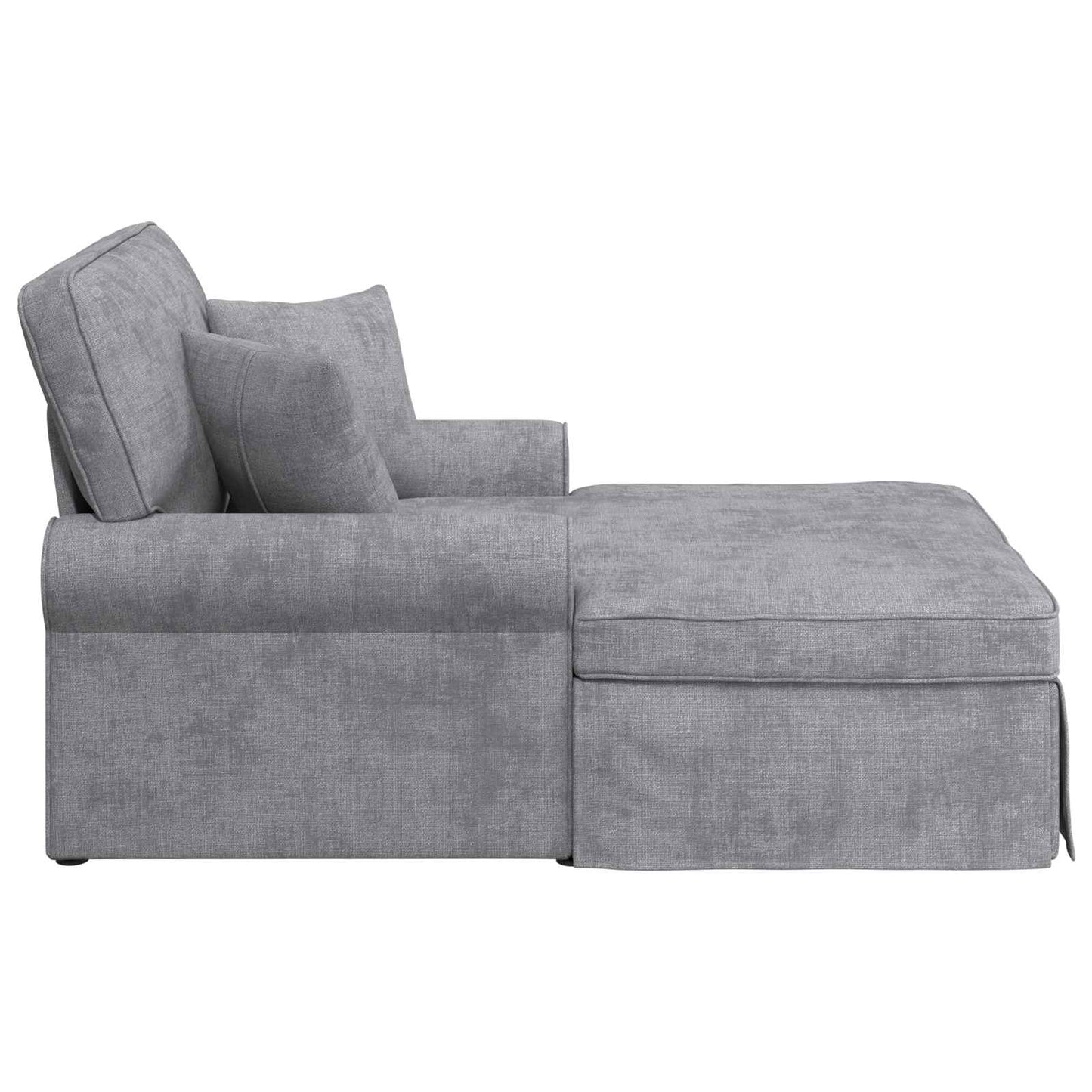 Chaise Lounge met Rok Lichtgrijs 157 x 91 x 91 cm ARES is nu te koop bij PeponiXL, paradijselijk wonen!