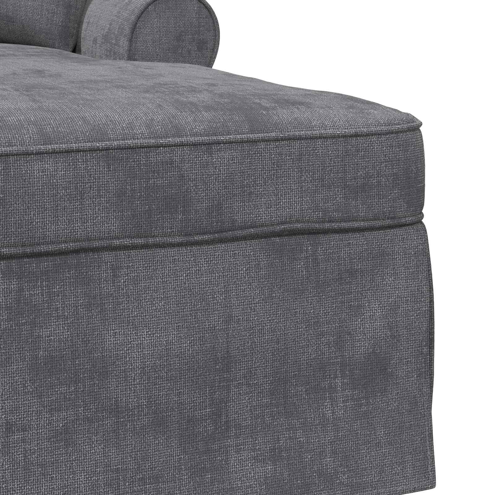 Chaise Lounge met Rok Donkergrijs 157 x 91 x 91 cm ARES is nu te koop bij PeponiXL, paradijselijk wonen!