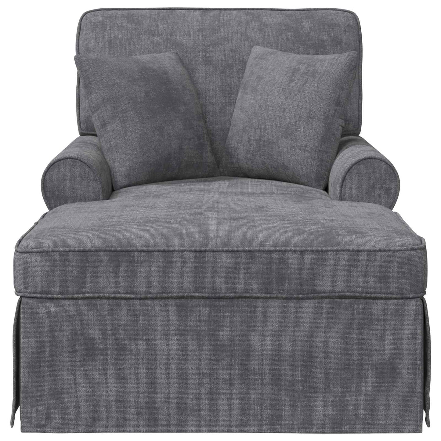 Chaise Lounge met Rok Donkergrijs 157 x 91 x 91 cm ARES is nu te koop bij PeponiXL, paradijselijk wonen!