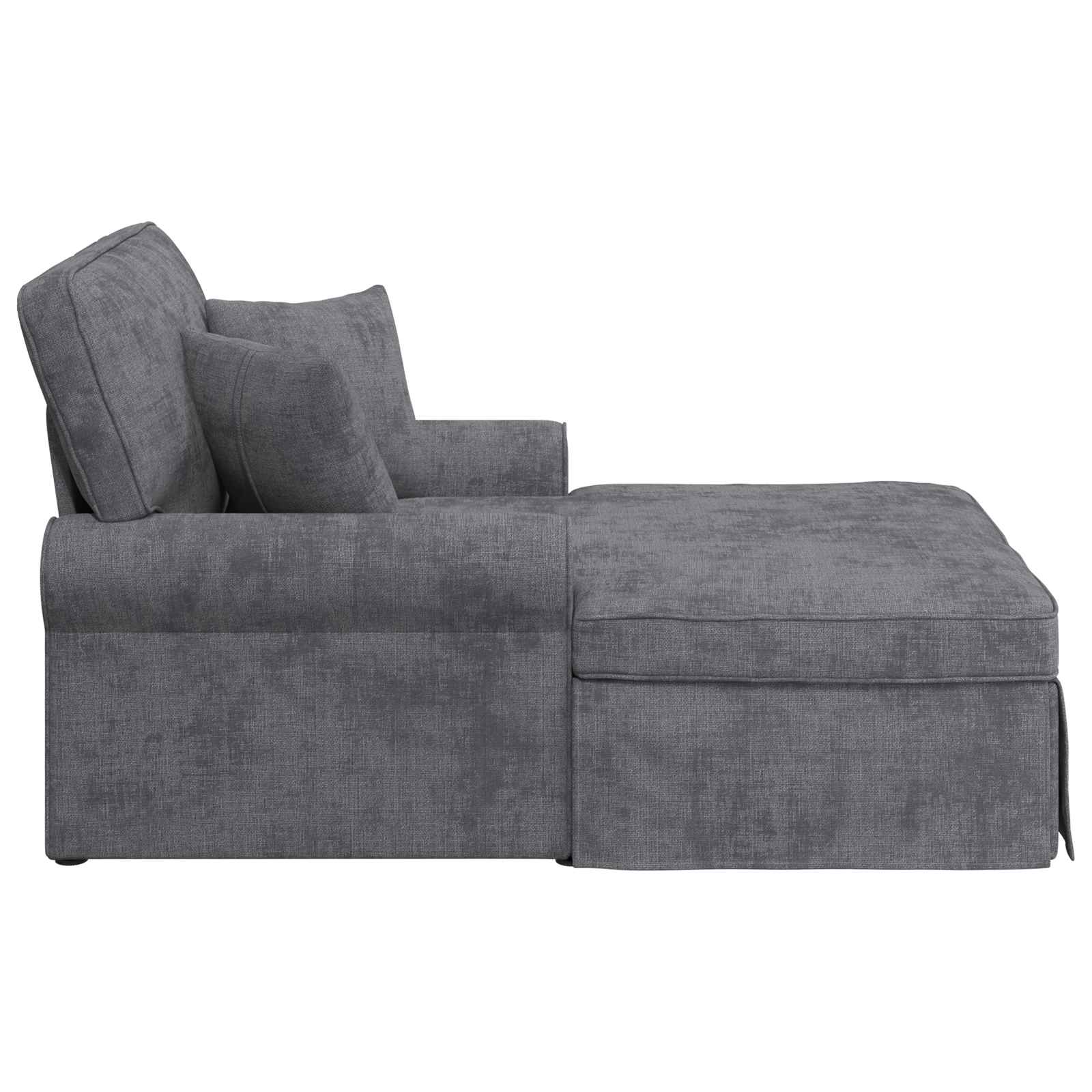 Chaise Lounge met Rok Donkergrijs 157 x 91 x 91 cm ARES is nu te koop bij PeponiXL, paradijselijk wonen!
