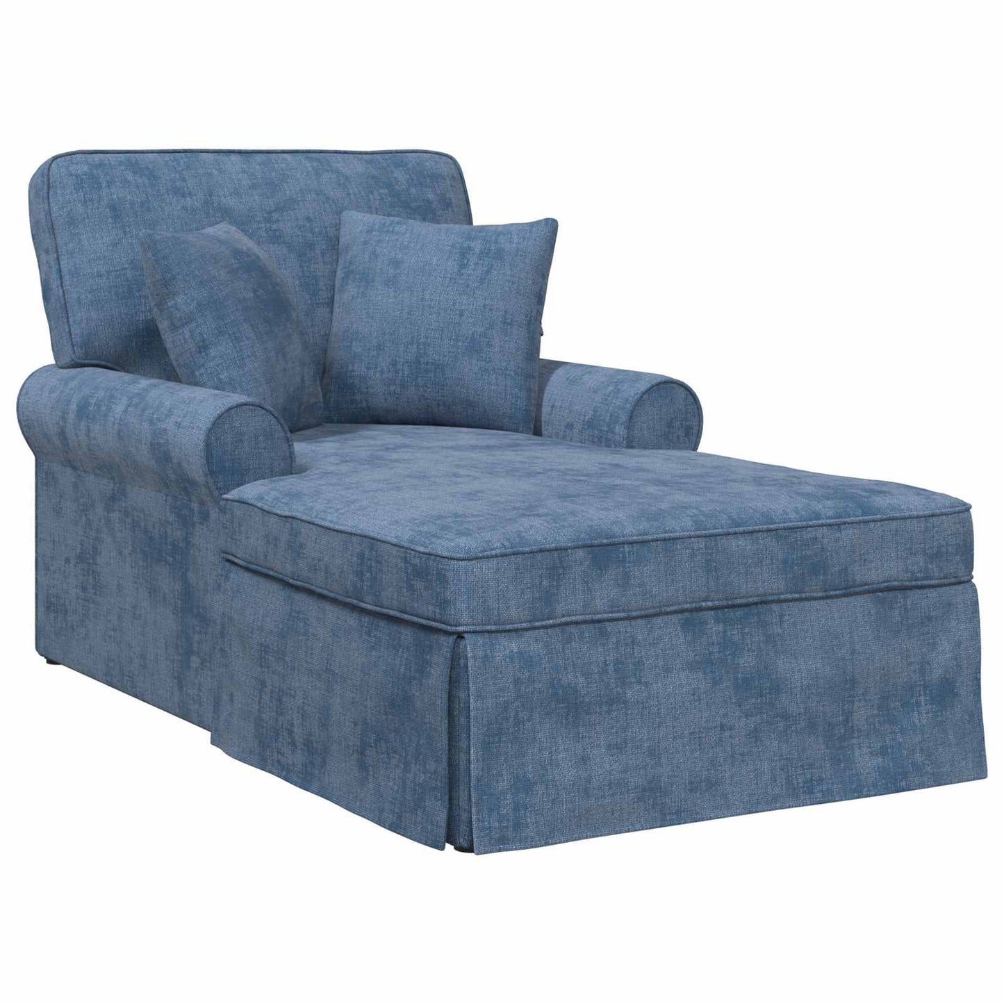 Chaise Lounge met Rok met kussen Blauw 157 x 91 x 91 cm ARES is nu te koop bij PeponiXL, paradijselijk wonen!