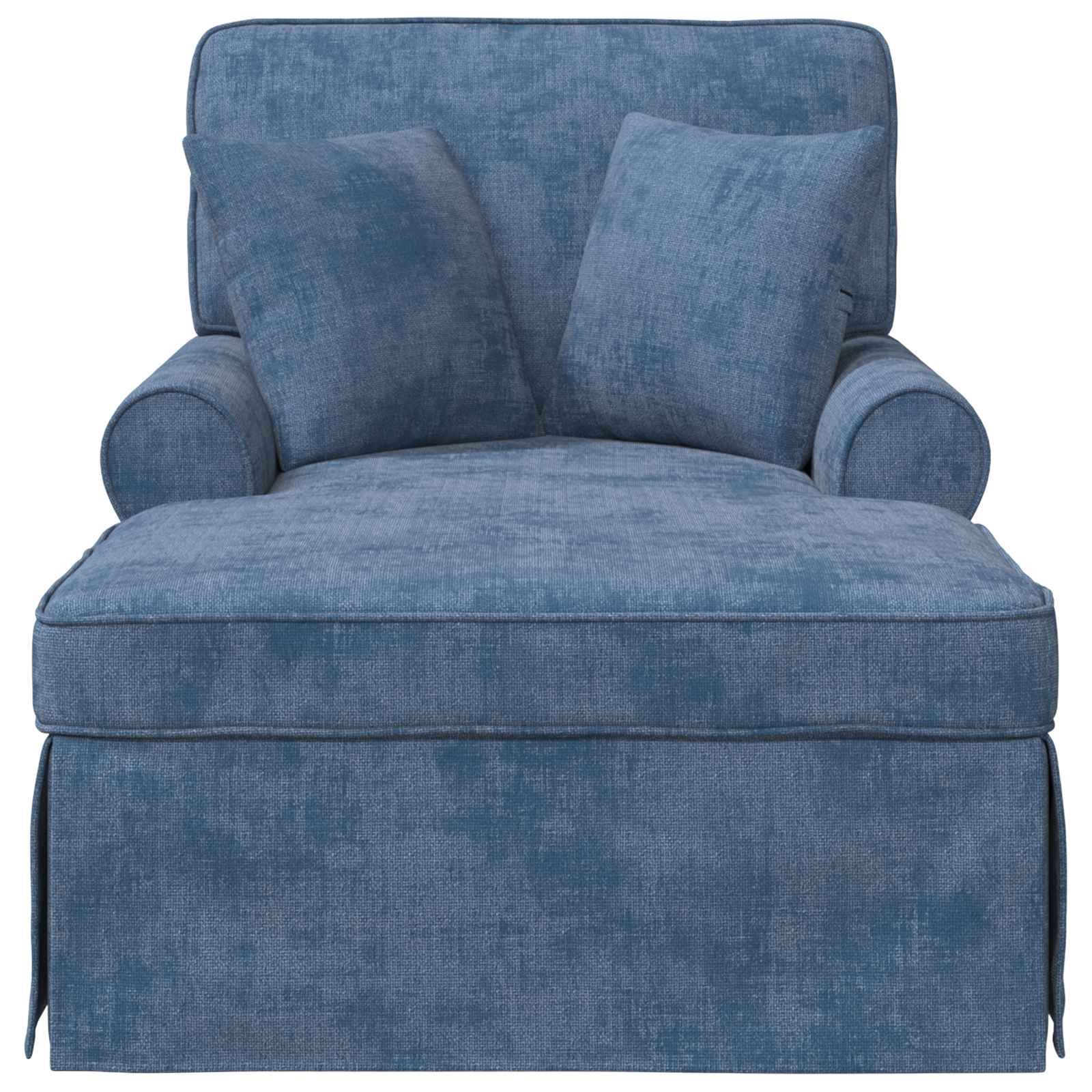 Chaise Lounge met Rok met kussen Blauw 157 x 91 x 91 cm ARES is nu te koop bij PeponiXL, paradijselijk wonen!