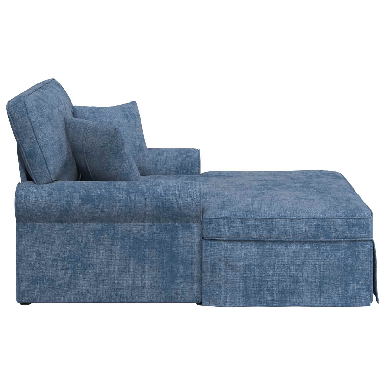 Chaise Lounge met Rok met kussen Blauw 157 x 91 x 91 cm ARES is nu te koop bij PeponiXL, paradijselijk wonen!