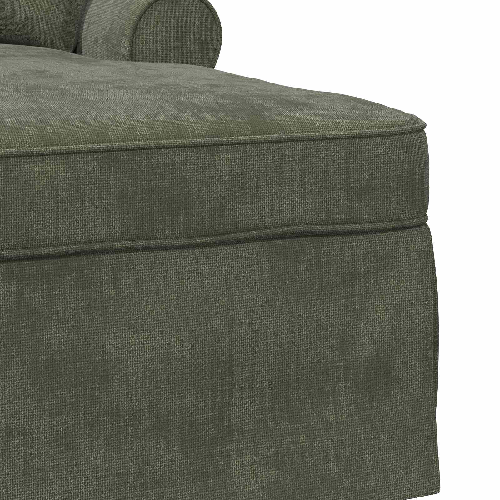 Chaise Lounge met Rok met kussen Groen 157 x 91 x 91 cm ARES is nu te koop bij PeponiXL, paradijselijk wonen!