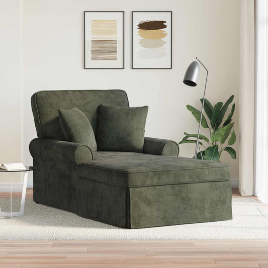 Chaise Lounge met Rok met kussen Groen 157 x 91 x 91 cm ARES is nu te koop bij PeponiXL, paradijselijk wonen!