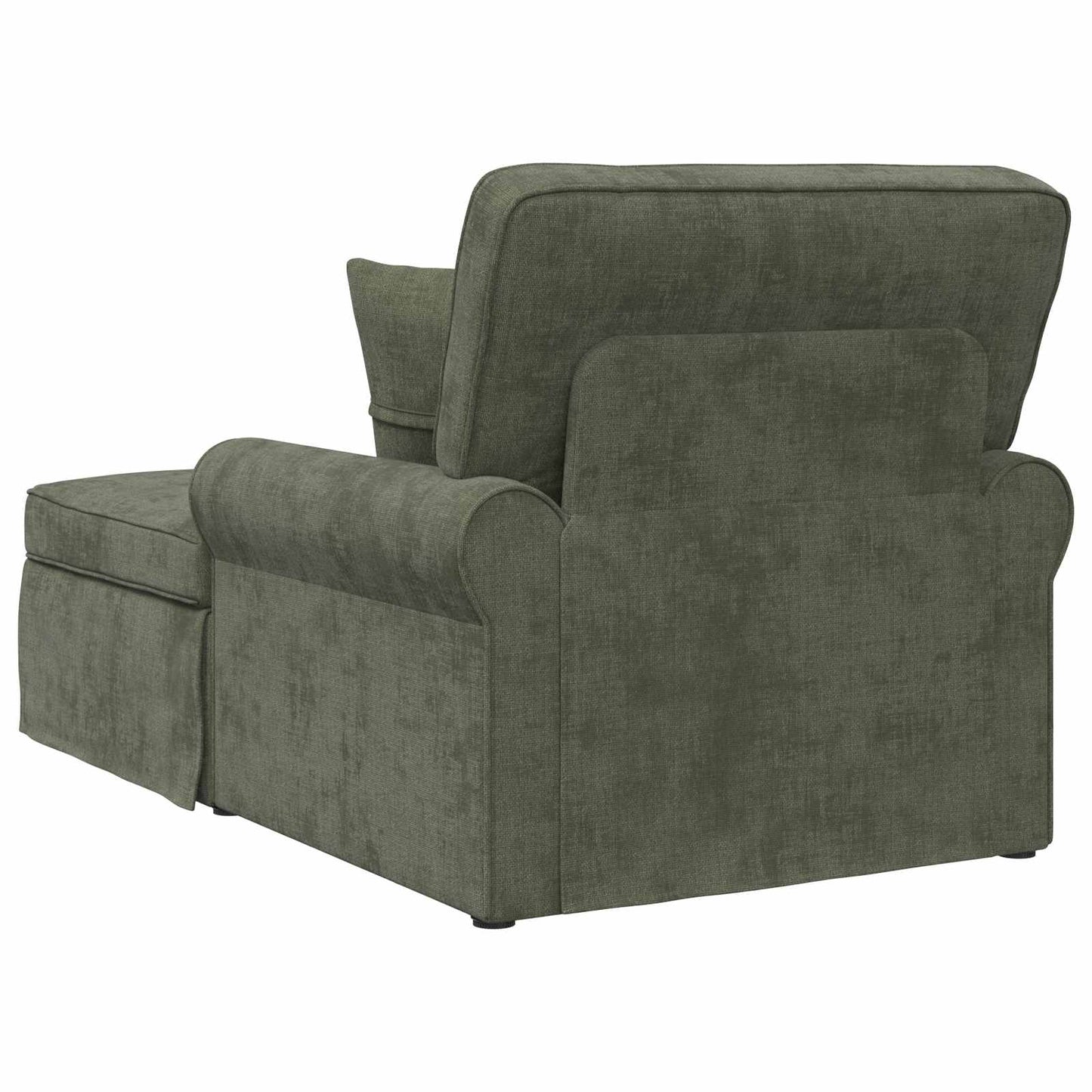 Chaise Lounge met Rok met kussen Groen 157 x 91 x 91 cm ARES is nu te koop bij PeponiXL, paradijselijk wonen!