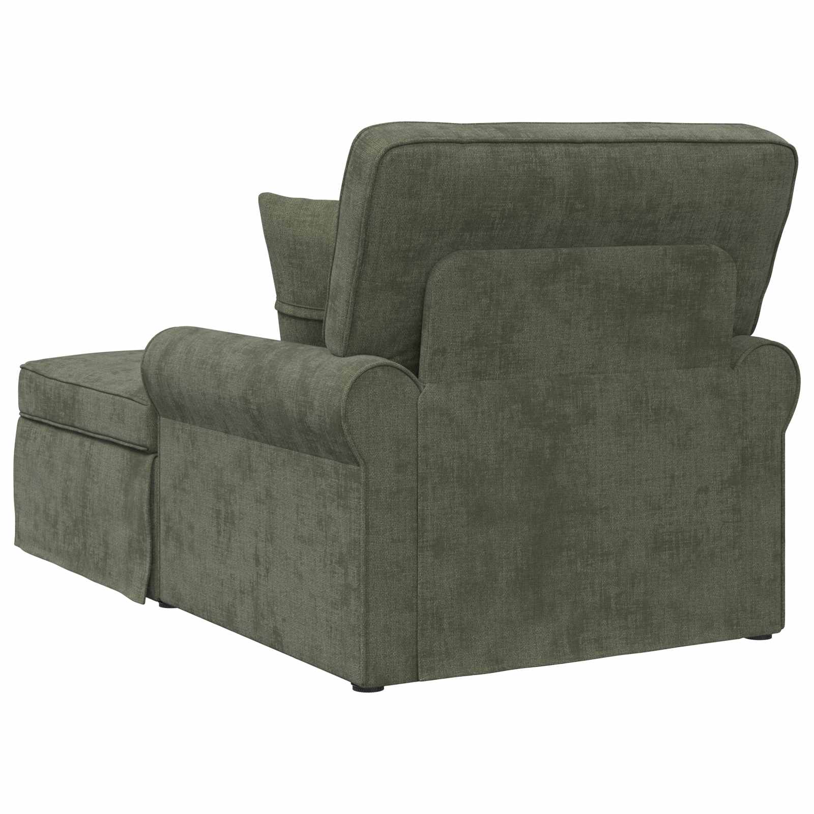 Chaise Lounge met Rok met kussen Groen 157 x 91 x 91 cm ARES is nu te koop bij PeponiXL, paradijselijk wonen!