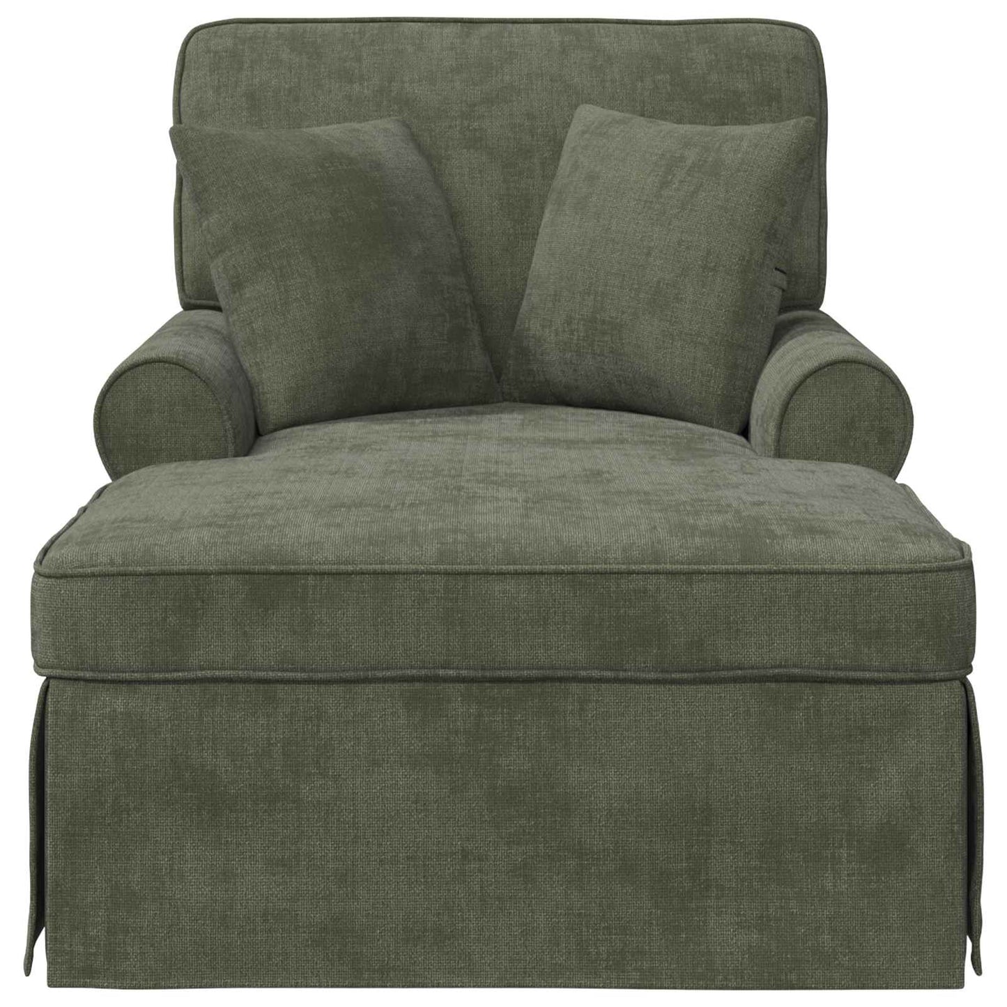 Chaise Lounge met Rok met kussen Groen 157 x 91 x 91 cm ARES is nu te koop bij PeponiXL, paradijselijk wonen!