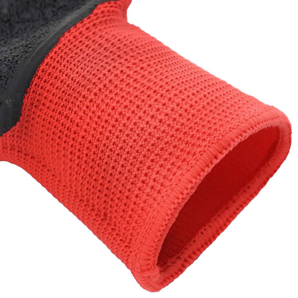 Werkhandschoenen 12 pcs Rood en Zwart 7 / S Latexcoating is nu te koop bij PeponiXL, paradijselijk wonen!